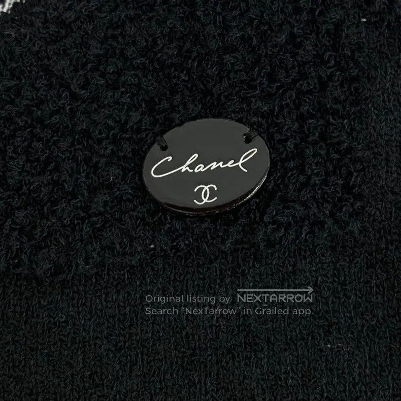 Chanel Chanel Black fireworks lion inlaid cotton drawstring knitt Size 24" / US 00 / IT 34 - 5 Thumbnail