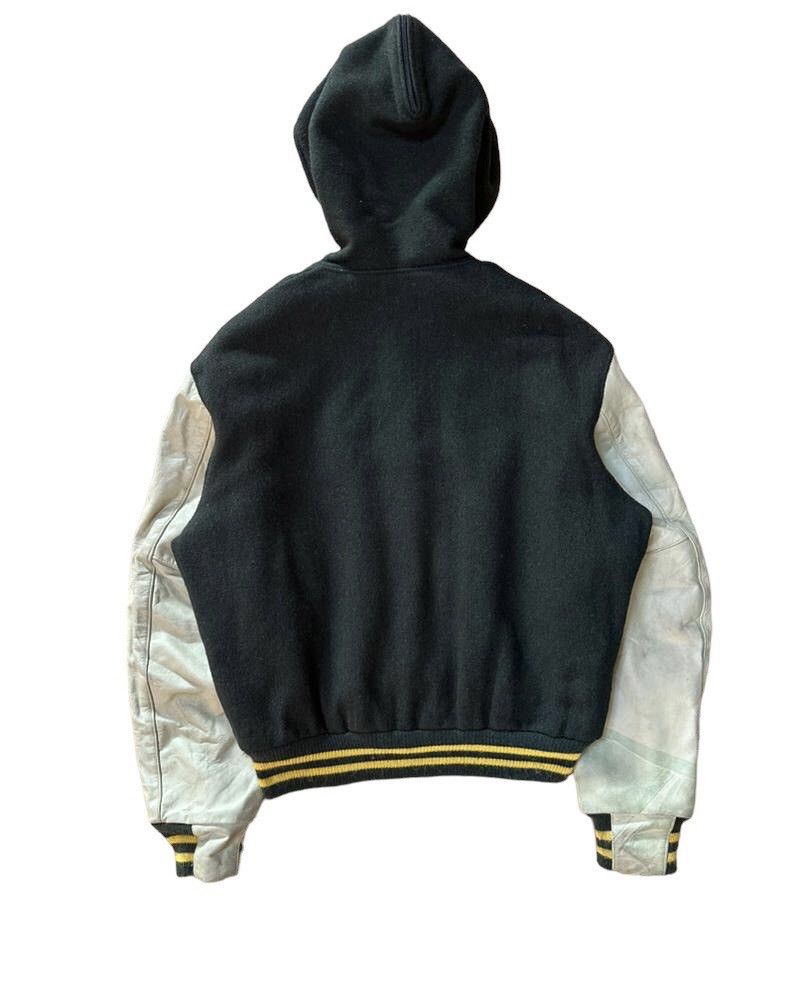 Vintage Vtg Golden Bear Wool Leather Hoodie Varsity Jacket Size US L / EU 52-54 / 3 - 4 Thumbnail