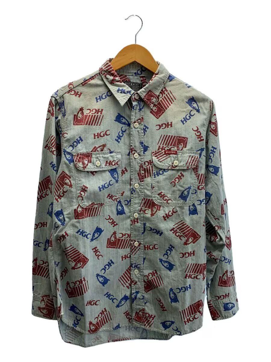 Hysteric Glm Monogram Hgc Pttn Ctn Chambray Work Shirt Blue
