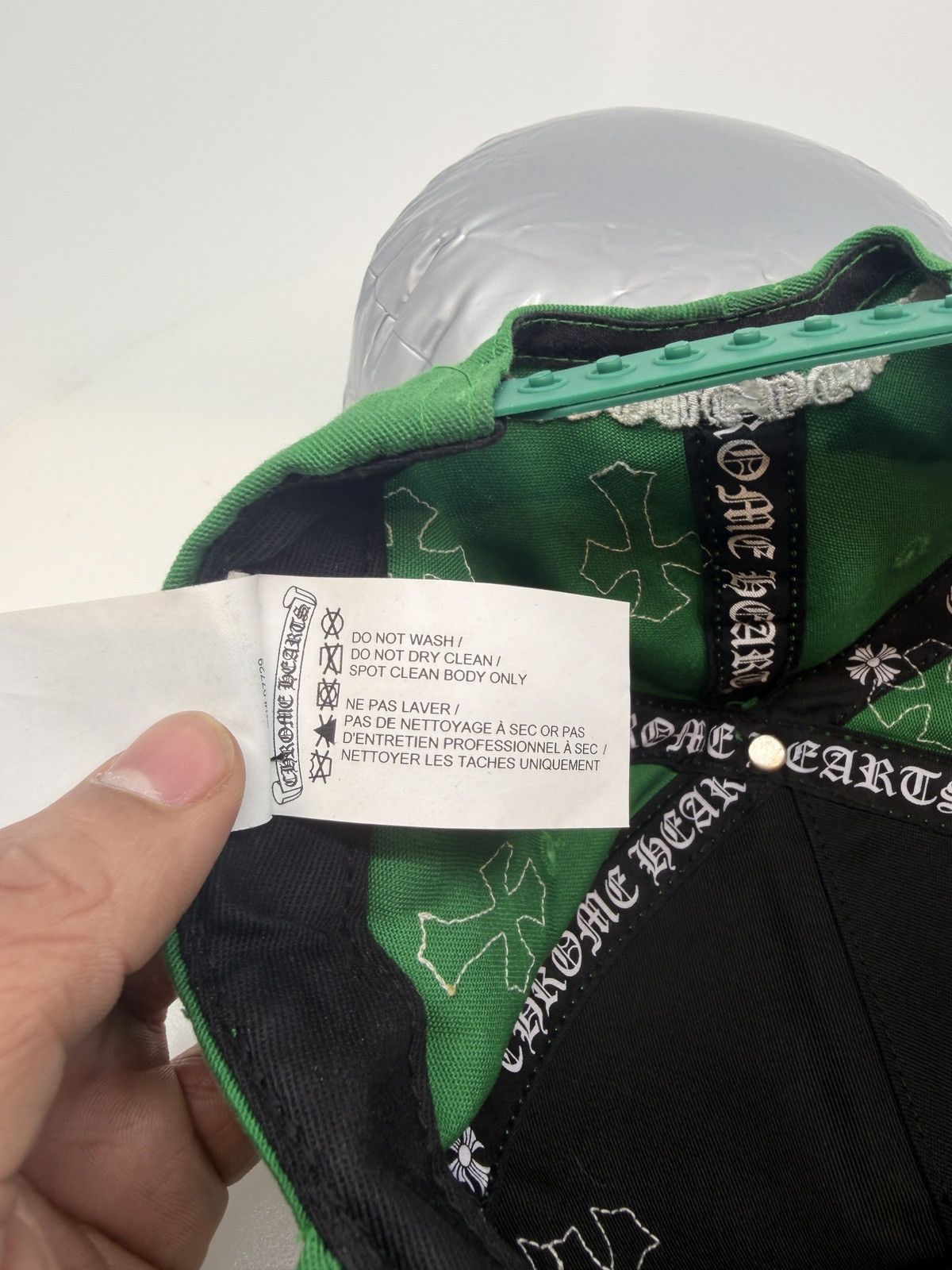 Chrome Hearts Chrome Hearts Cross Patch Hat Green White Size ONE SIZE - 8 Thumbnail