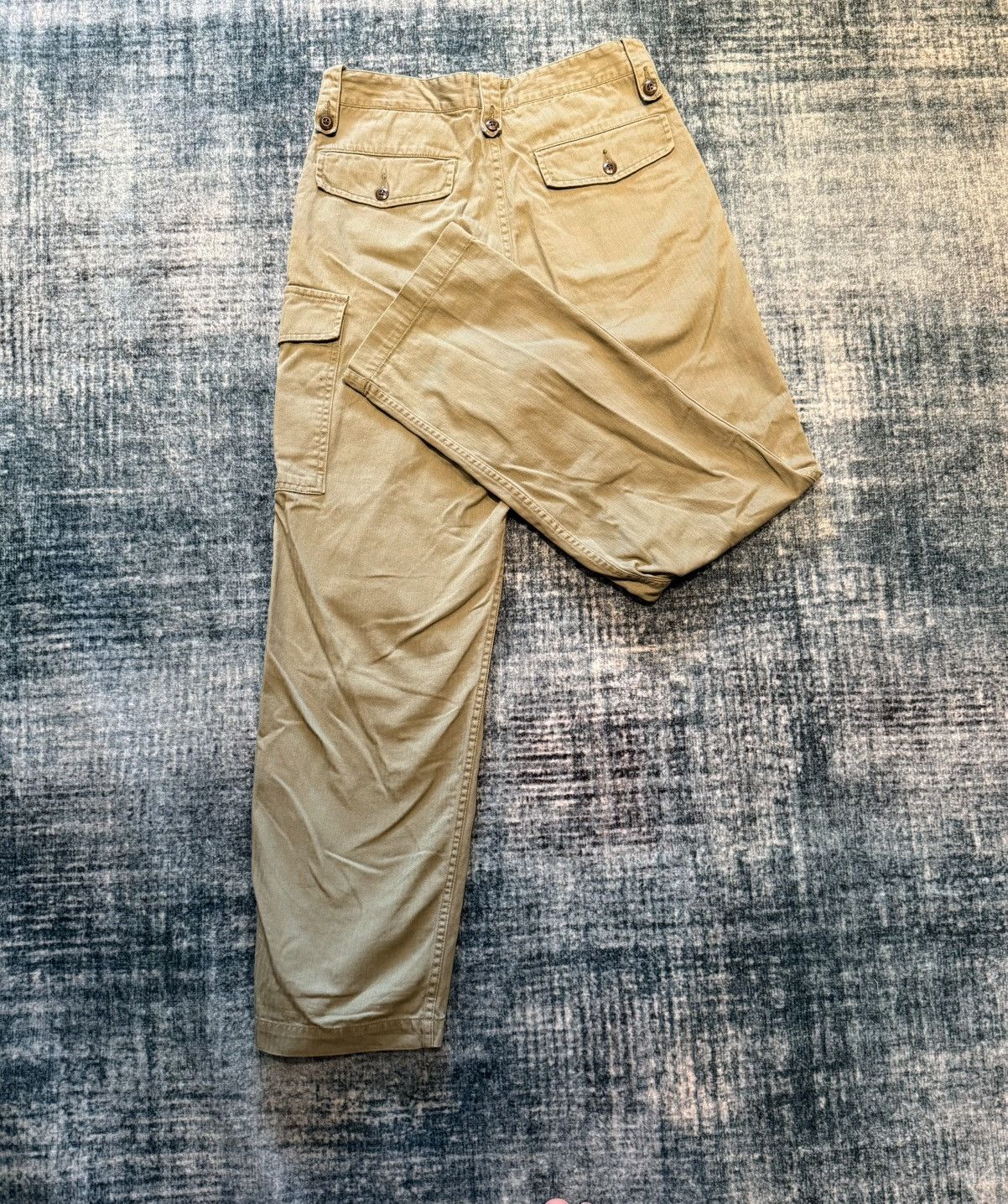 Denim & Co. Green Cargo Vintage Workwear Pants Size US 30 / EU 46 - 2 Thumbnail