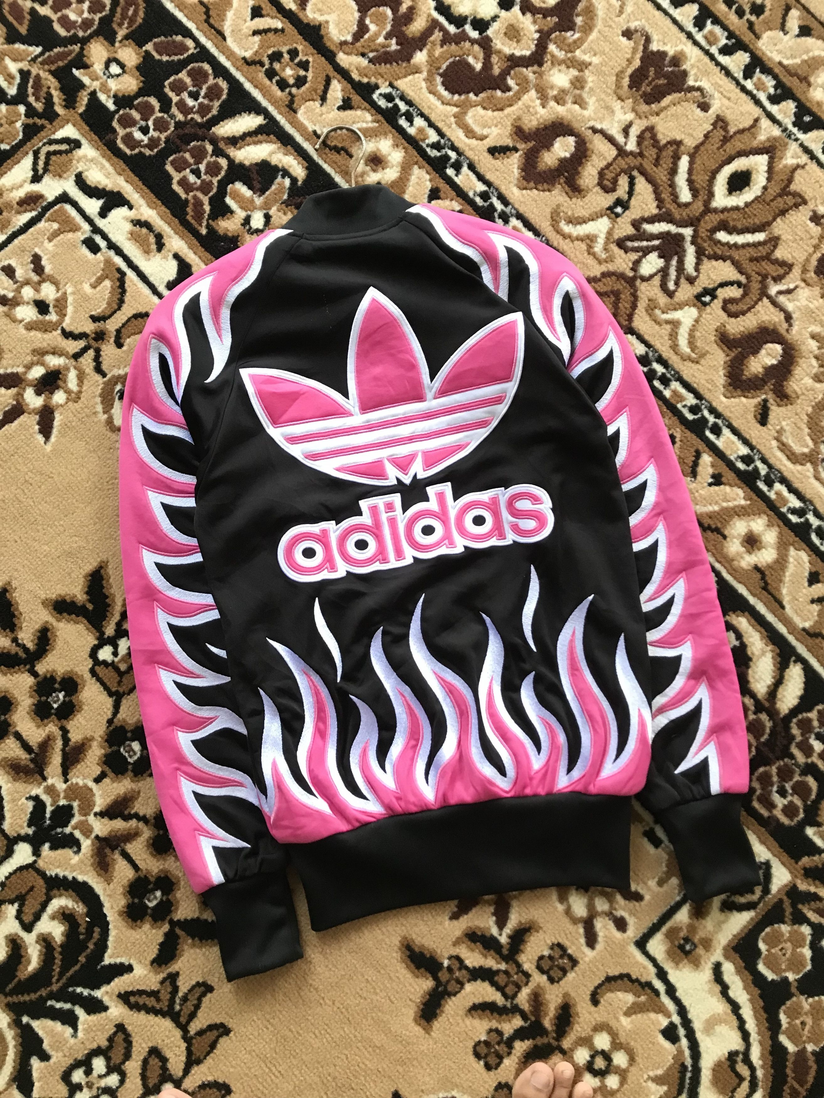 adidas×JEREMY SCOTT Flame pattern set up adidas x JEREMY SCOTT Flame Pattern Track Jacket Size XS