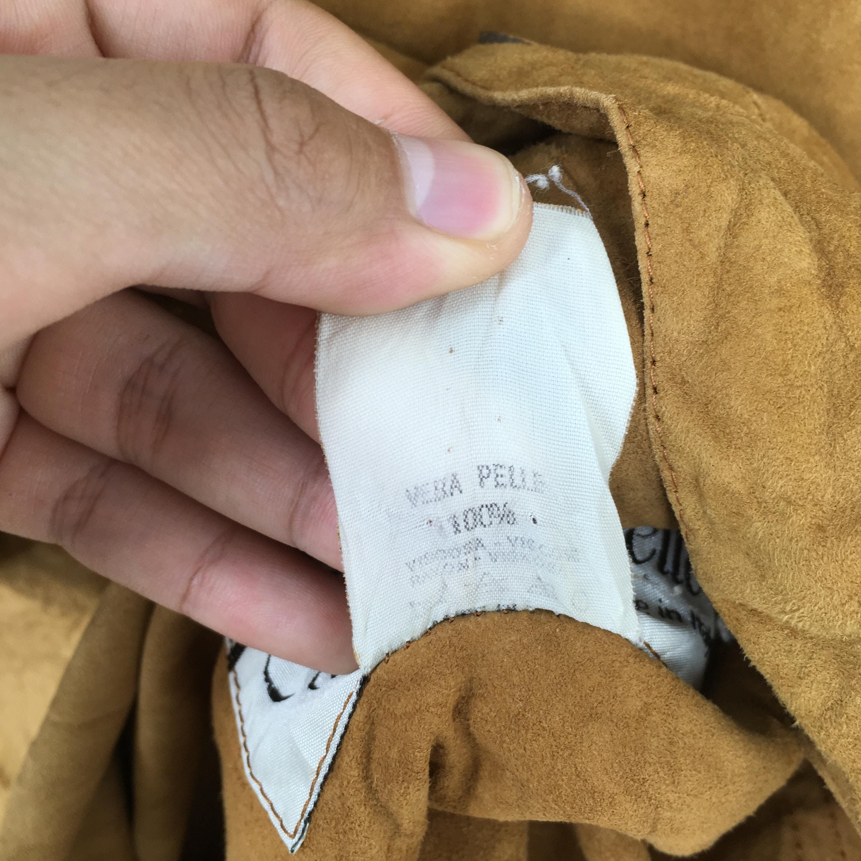 Vera Pelle × Vintage 1980s Vera Pelle Plain Brown Suede Leather Shirt XLarge Size US XL / EU 56 / 4 - 6 Thumbnail