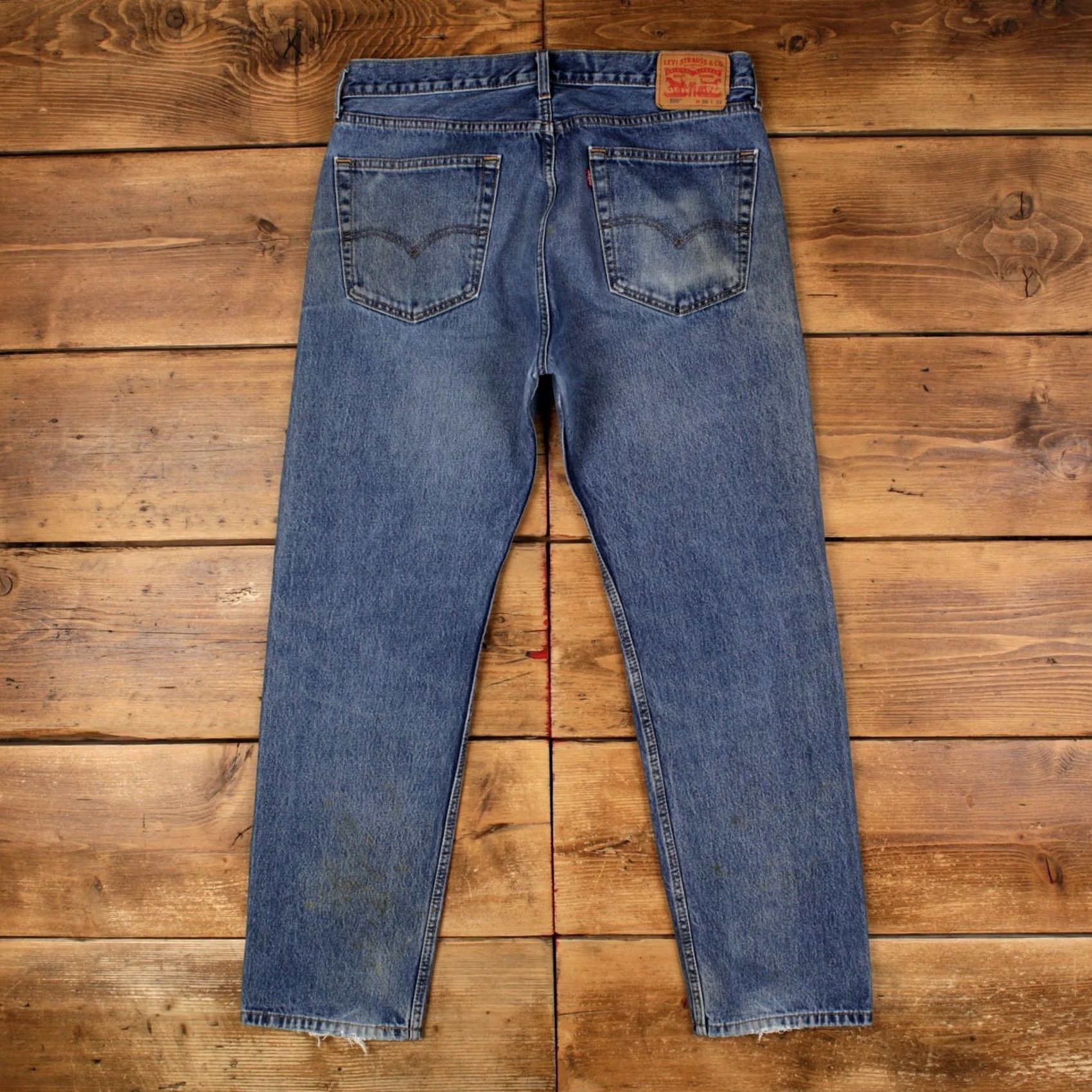 Denime VINTAGE Levis 501 Jeans 36x32 Blue Regular Straight Button Denim Medium Stonewash 90s USA Mens Size US 36 / EU 52 - 2 Thumbnail