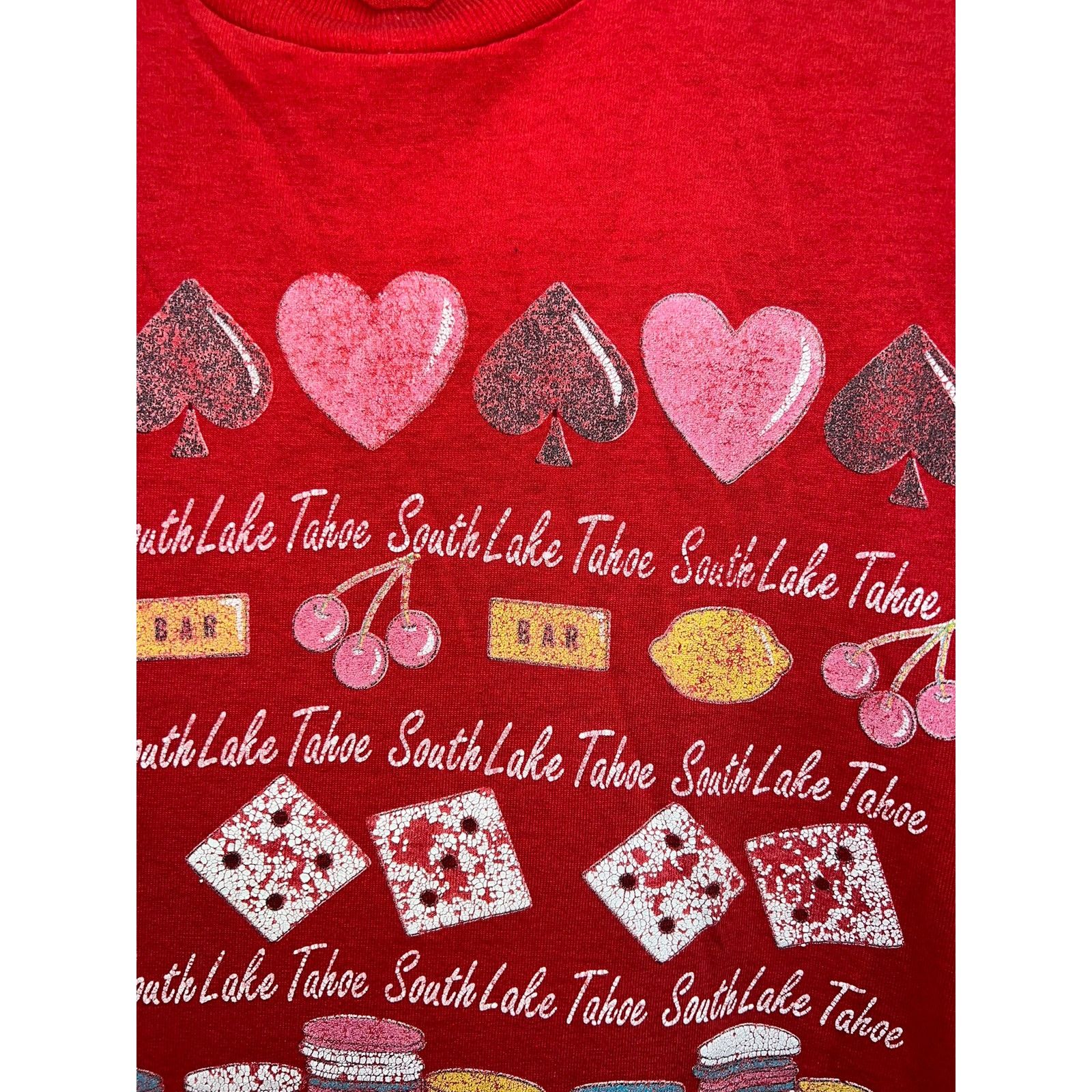 Vintage Vintage South Lake Tahoe Shirt Casino Heart Spade Tee 90s L Size US L / EU 52-54 / 3 - 4 Thumbnail