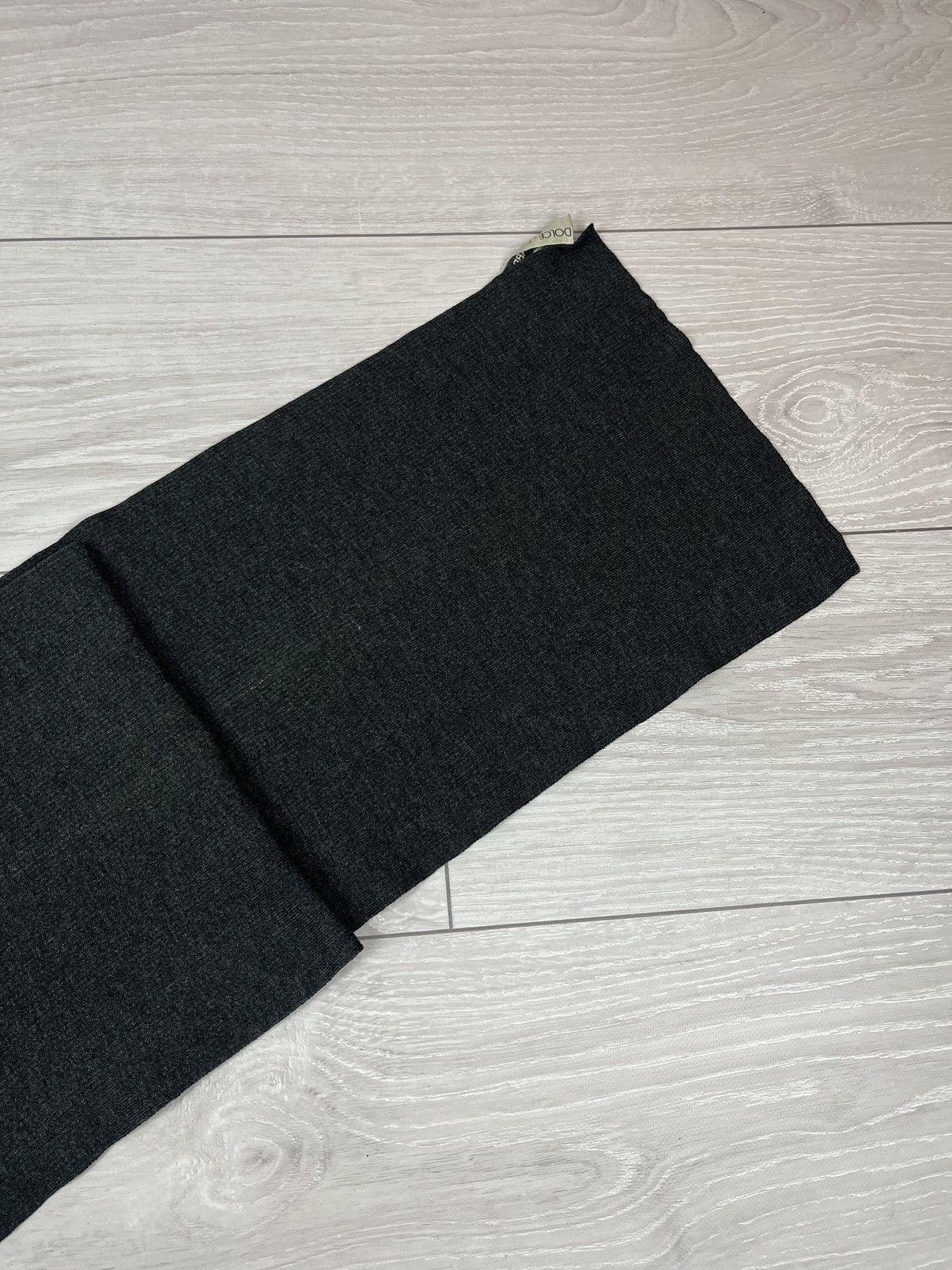 Dolce & Gabbana Dolce Gabbana Vintage 100% Wool Grey Knit Scarf Size ONE SIZE - 6 Thumbnail