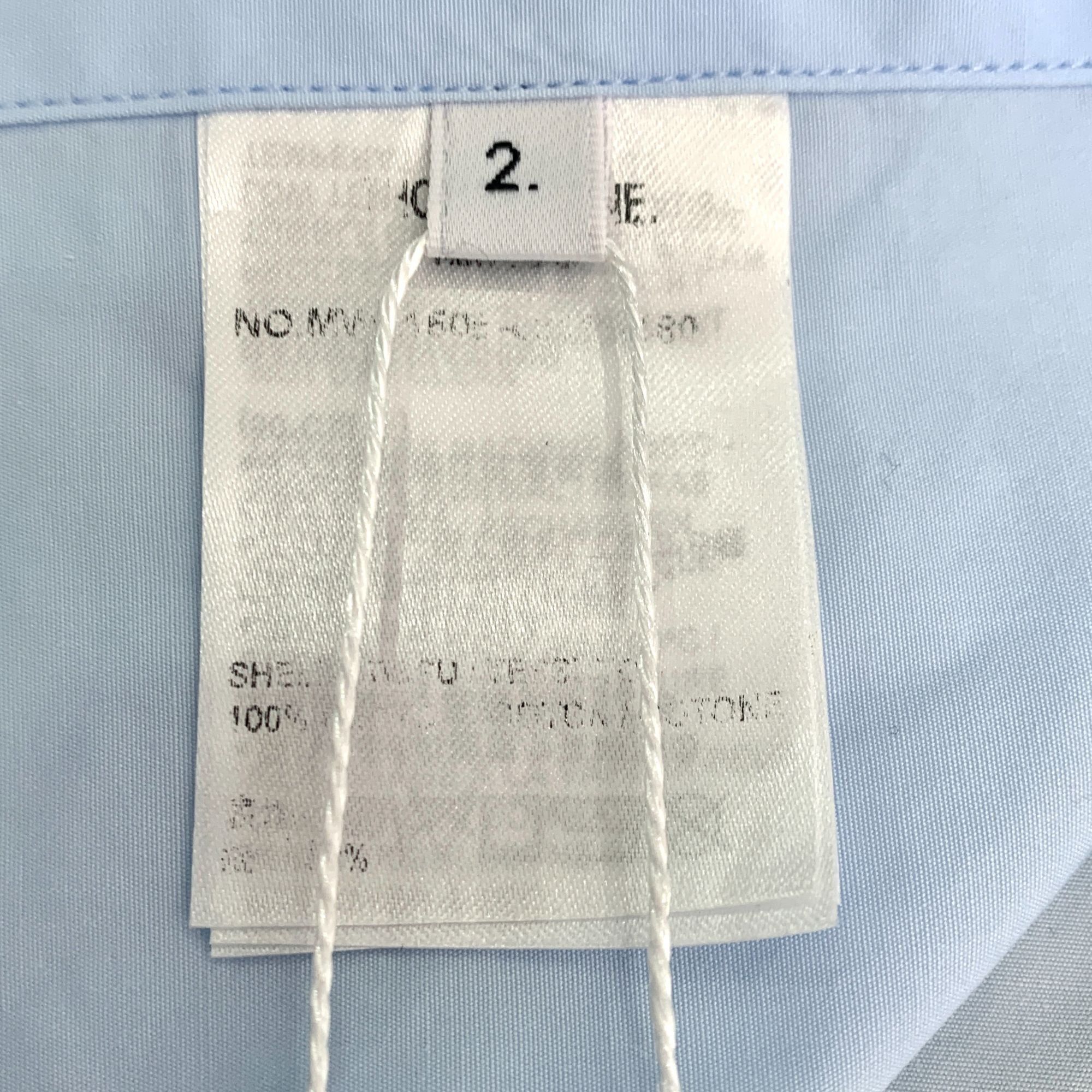 Thom Browne Thom Browne Light Blue Striped Long Sleeve Shirt Size US M / EU 48-50 / 2 - 3 Thumbnail