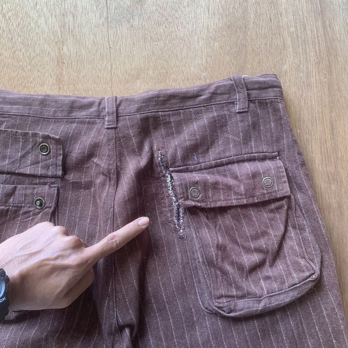 Beauty Beast 💥STEALS💥VIRGINVOYAGE JAPANESE 32x31 TROUSERS STRIPED PANTS Size US 32 / EU 48 - 14 Thumbnail