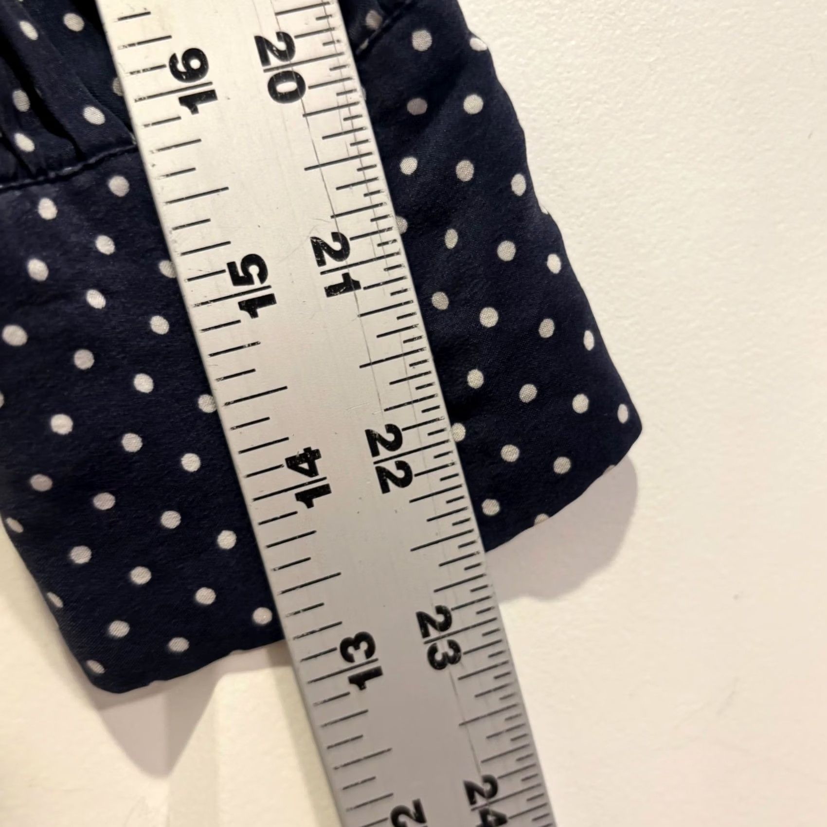 Frame FRAME Navy Blue Polka Dot Mock Neck Button Down Shirt Women Small Long Sleeve Size S / US 4 / IT 40 - 4 Thumbnail