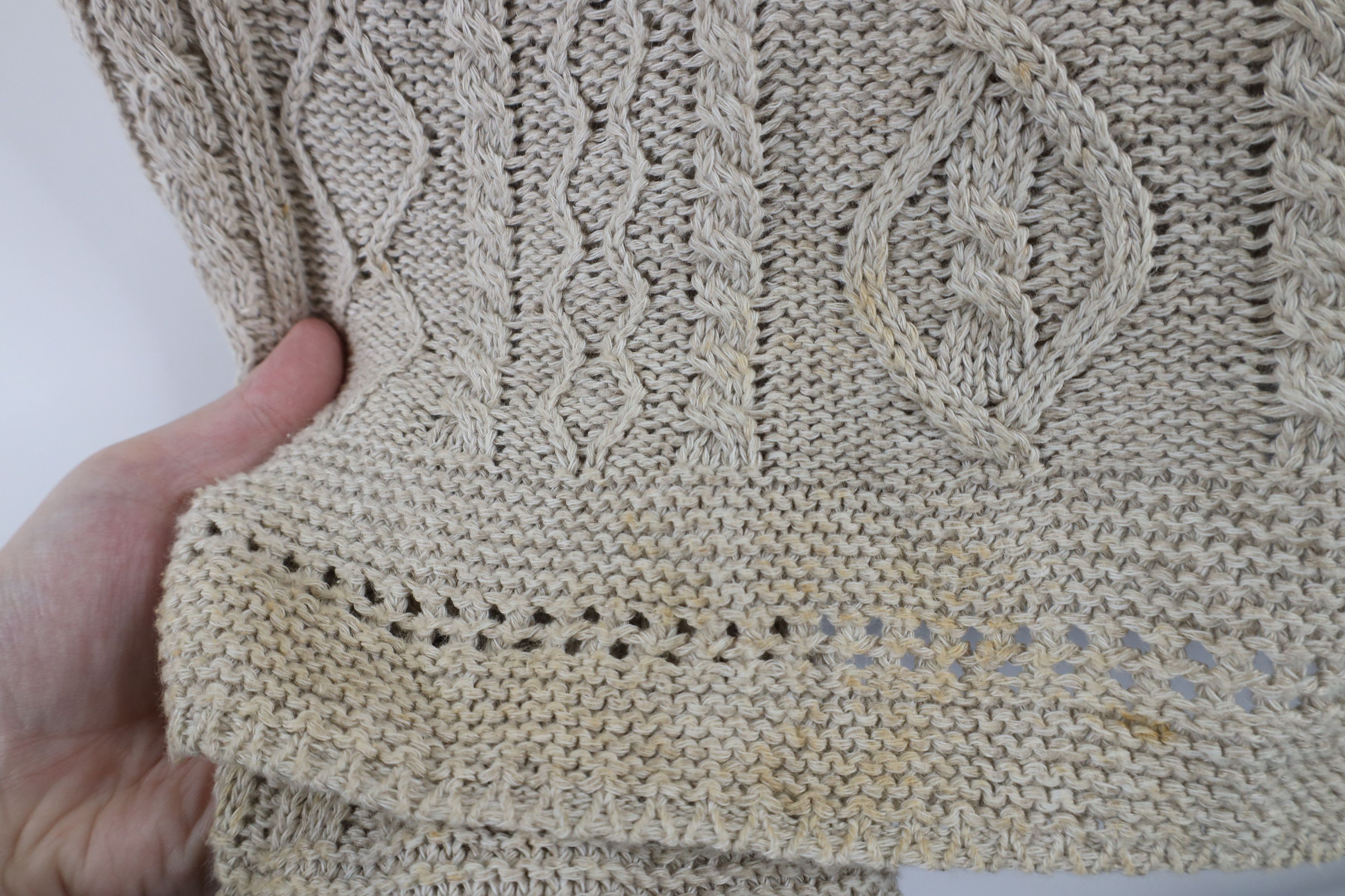 Esprit × Vintage Vintage 90s Esprit Blend Chunky Cable Knit Fisherman Sweater Size L / US 10 / IT 46 - 7 Thumbnail