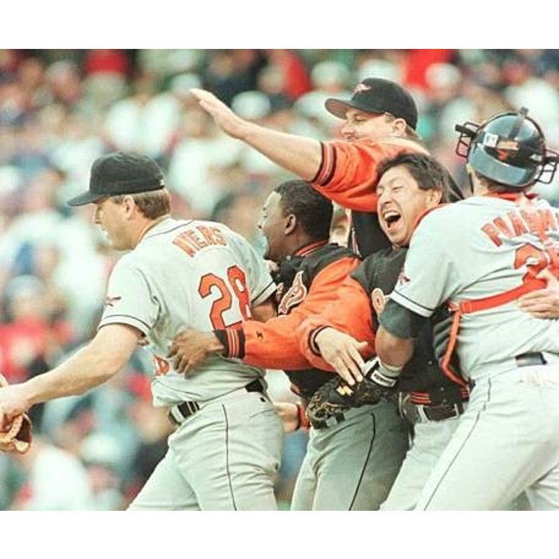 MLB × Starter Baltimore Orioles 90s satin bomber Diamond M black MLB vtg Size US M / EU 48-50 / 2 - 9 Thumbnail