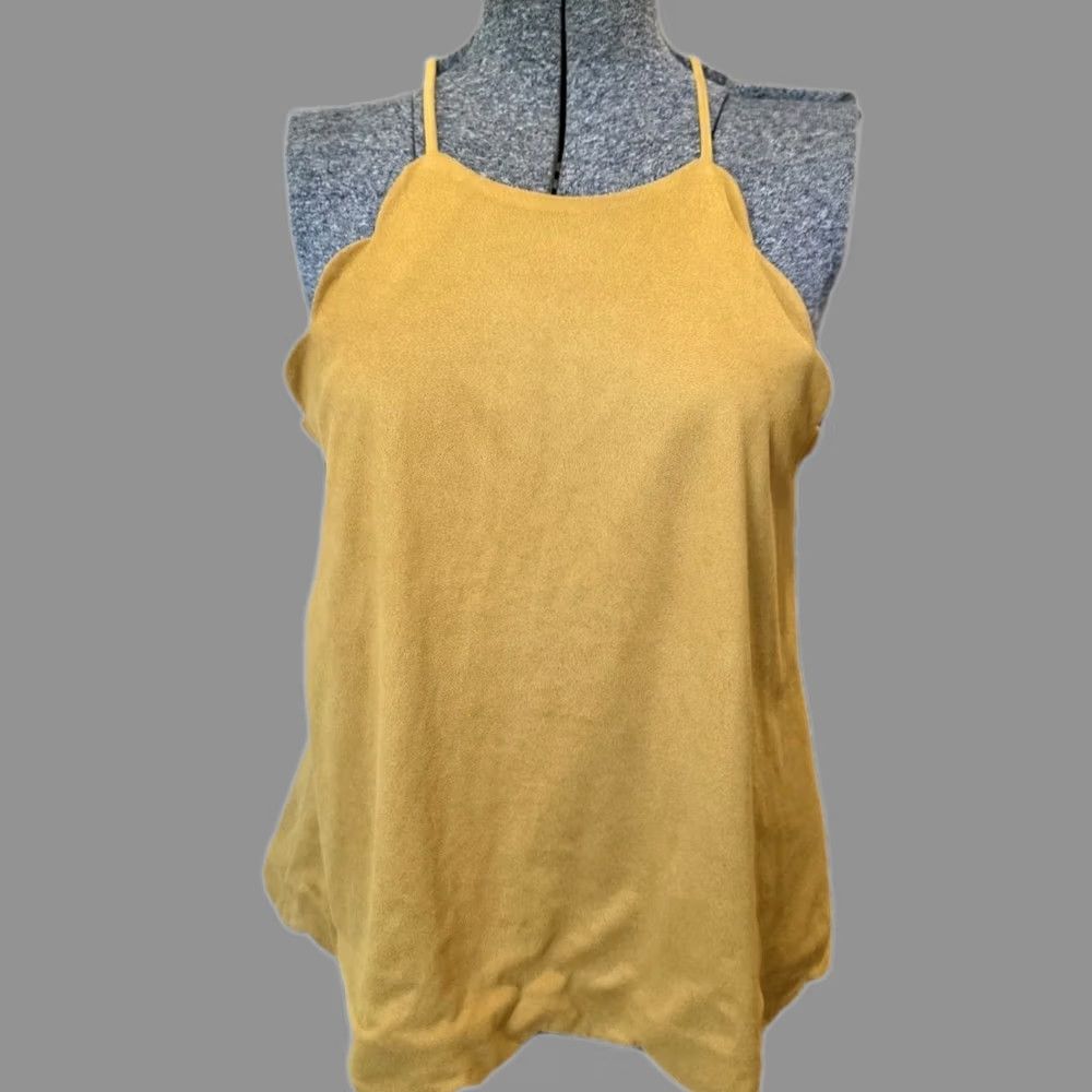 Vintage Altard State Tank Womens Medium Yellow Suede Polyester M Size M / US 6-8 / IT 42-44 - 1 Thumbnail