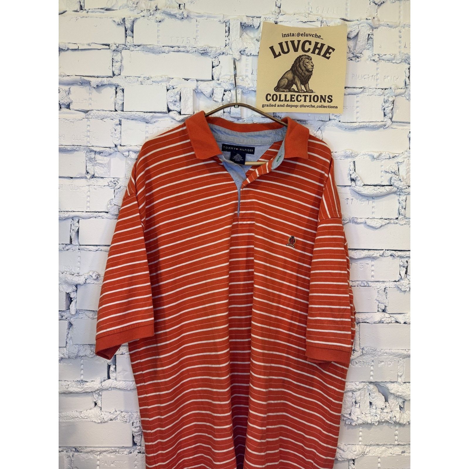 Tommy Hilfiger Tommy Hilfiger Shirt Mens 2XL Red White Striped Polo Size US XXL / EU 58 / 5 - 1 Thumbnail