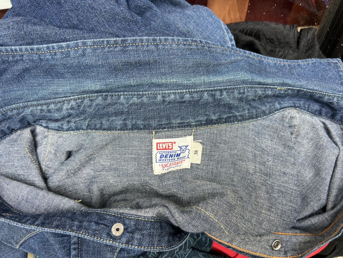 Levi's Vintage Clothing × Vintage Vintage 2000 LVC Levi’s Short Horn Denim Western Shirt Size US M / EU 48-50 / 2 - 20 Thumbnail