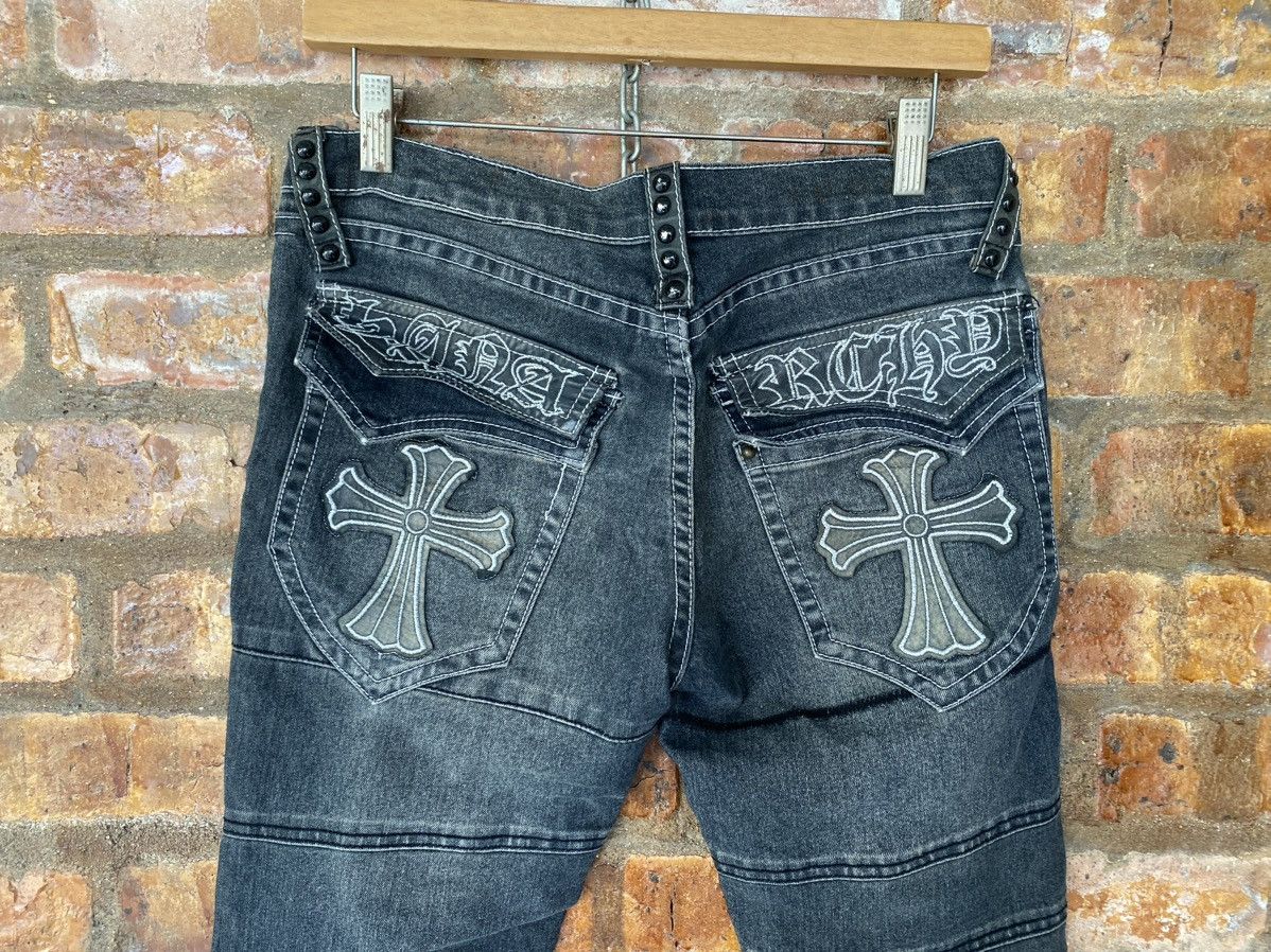 Japanese Brand Vtg H.Anarcy H.Naoto hagi cross paints wax flare pants Size US 31 - 5 Thumbnail