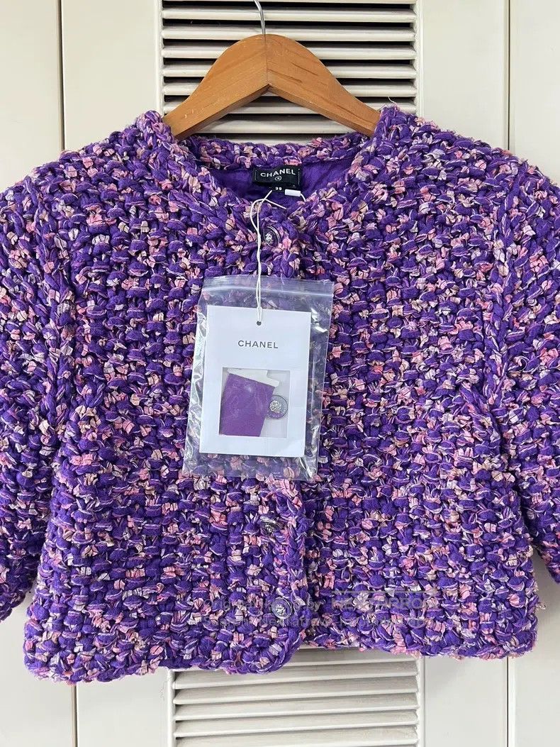 Chanel Chanel Purple woven short coat Size XS / US 0-2 / IT 36-38 - 3 Thumbnail