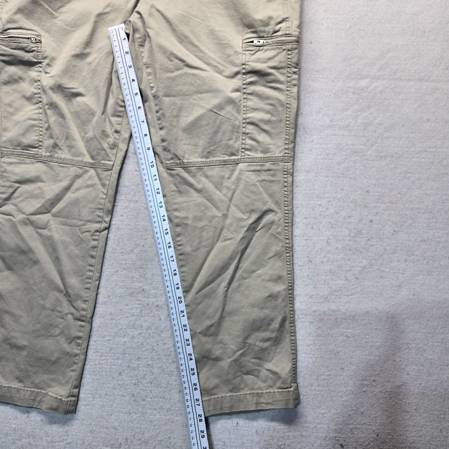 George George Solid Gray Chino Dress Pants Adult Men's Size 38 x 30 Beige Cotton Regular 38 Pants Men Mens Size US 38 / EU 54 - 6 Thumbnail