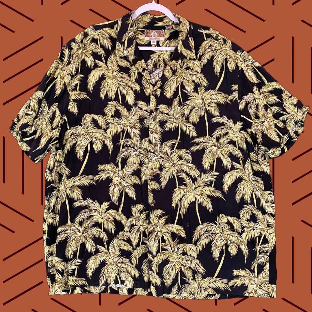 Vintage Kalaheo Shirt Mens XL Black Floral Hawaiian Button Up Tropical USA Size US XL / EU 56 / 4 - 1 Thumbnail