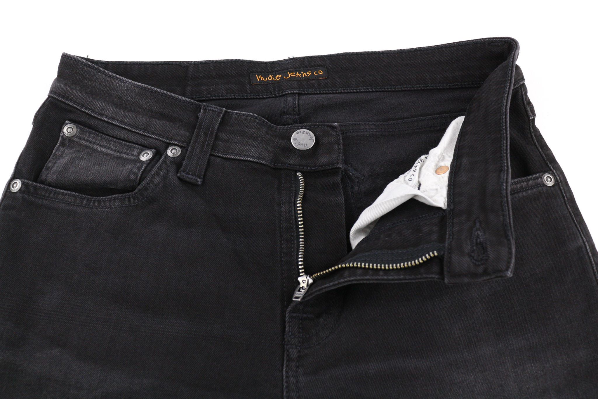 Nudie Jeans SKINNY LIN W29/L32 Black Habit Dark Denim Jeans 80473 Size US 29 - 4 Thumbnail