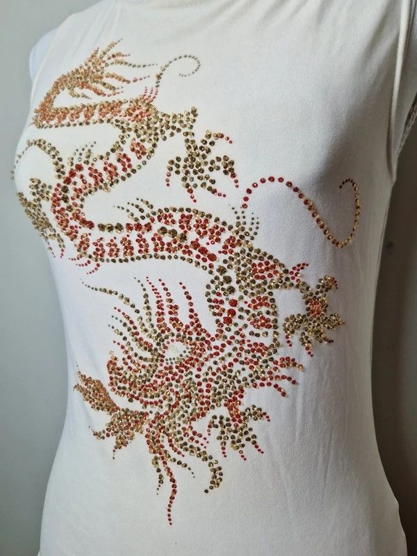Japanese Brand Vintage crystal dragon top y2k 2000s Japandi Size S / US 4 / IT 40 - 2 Thumbnail