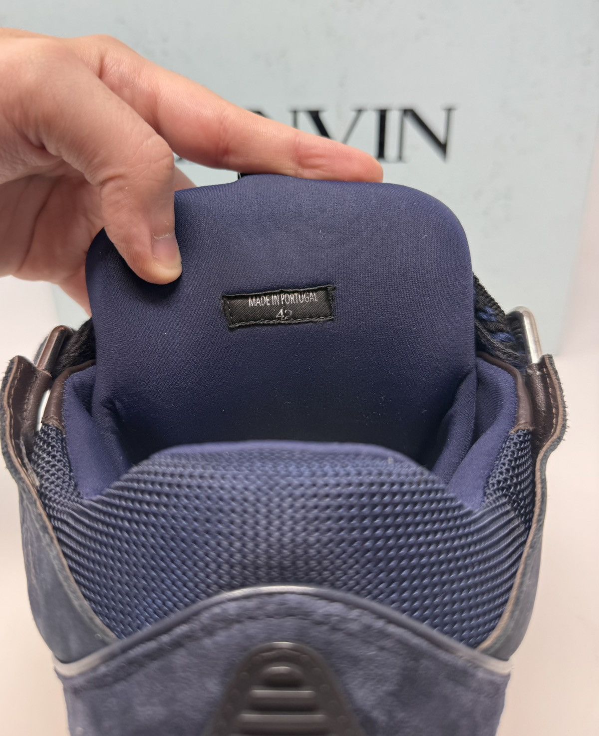 Lanvin Lanvin Curb Sneaker Navy Size US 9 / EU 42 - 7 Thumbnail