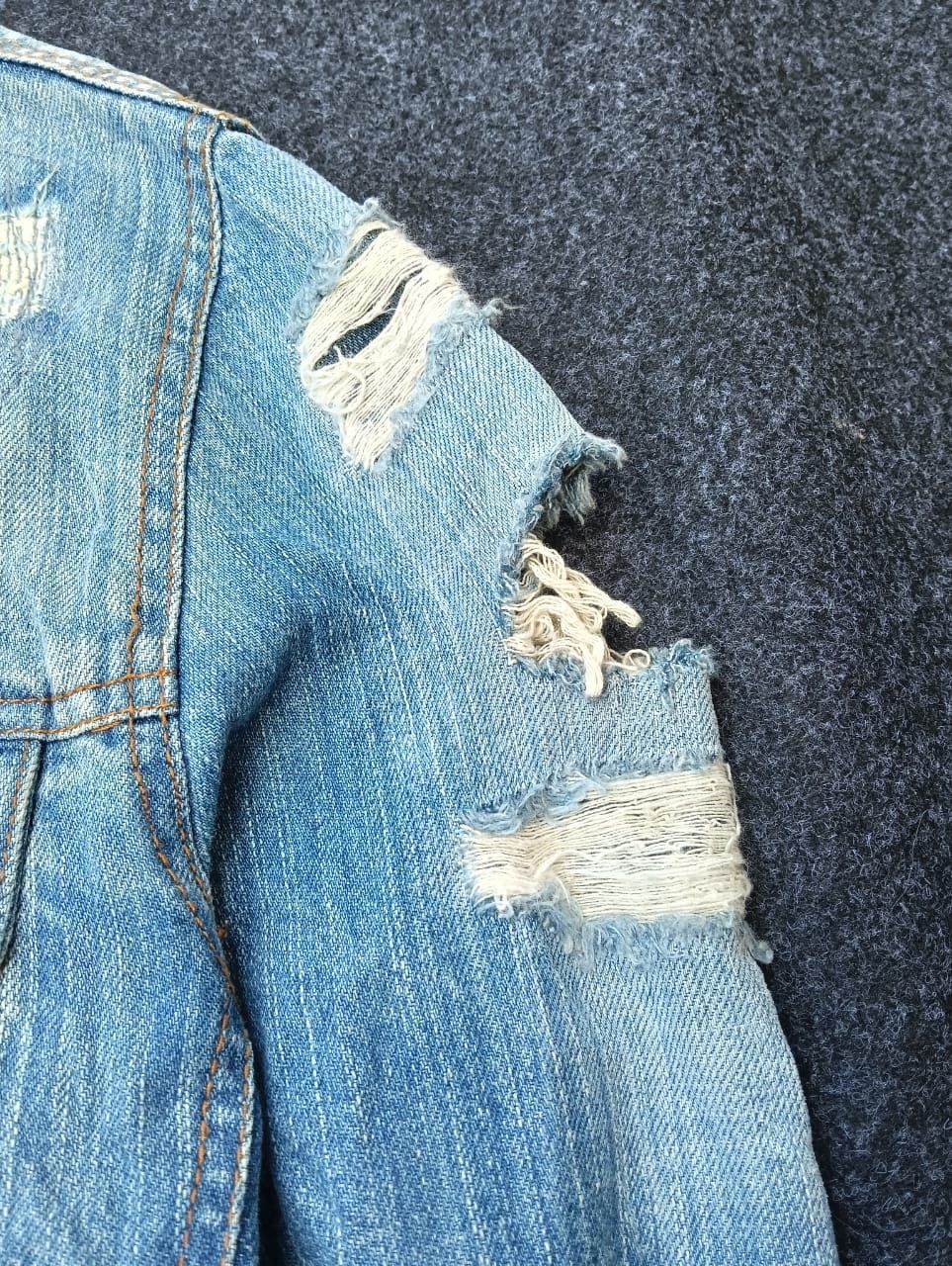 JACKROSE Unisex 💥 JACKROSE Distressed Denim Jacket Size US S / EU 44-46 / 1 - 7 Thumbnail