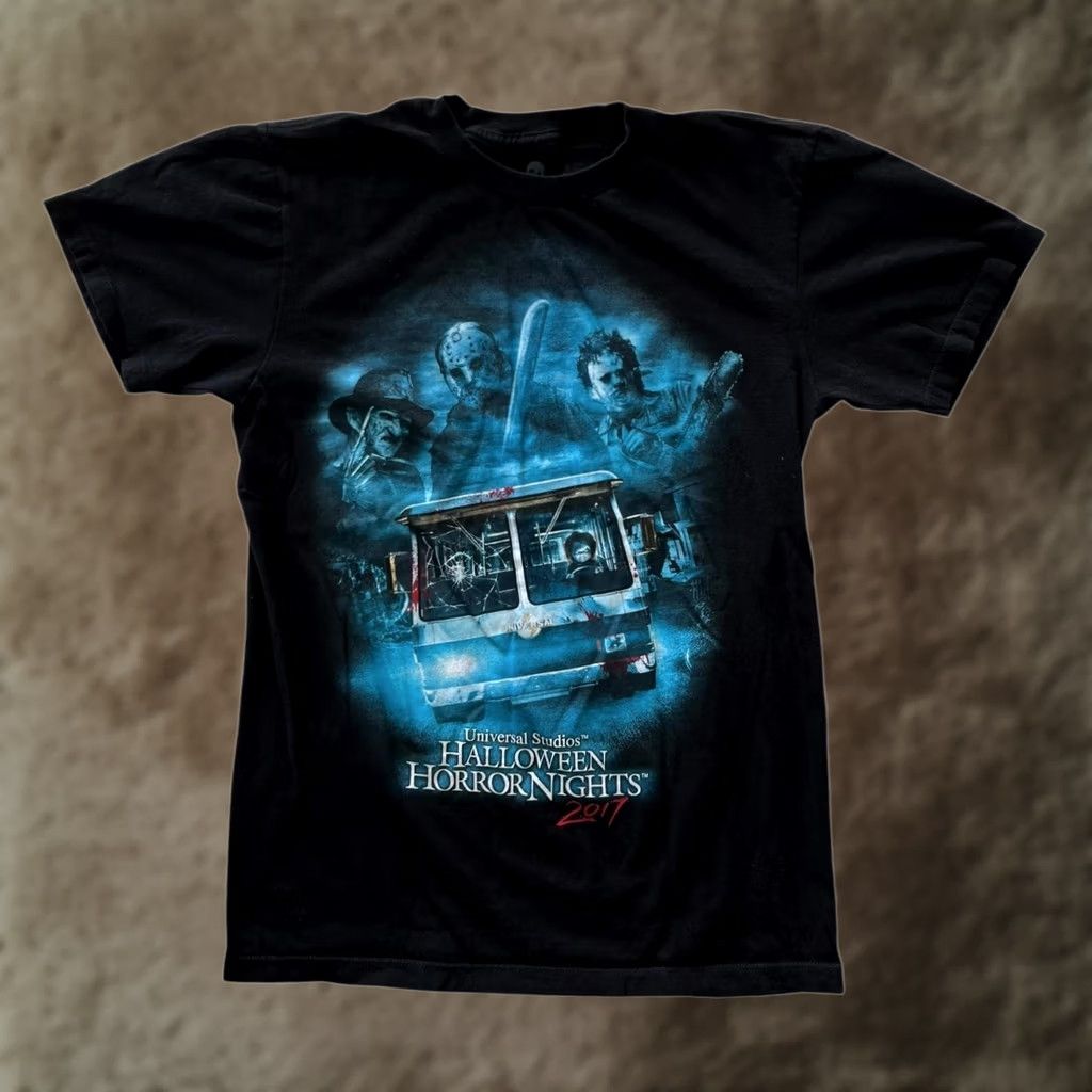 Vintage Universal Studios Halloween Horror Nights T-Shirt Mens Small Black Slashers 2017 Size US S / EU 44-46 / 1 - 1 Thumbnail