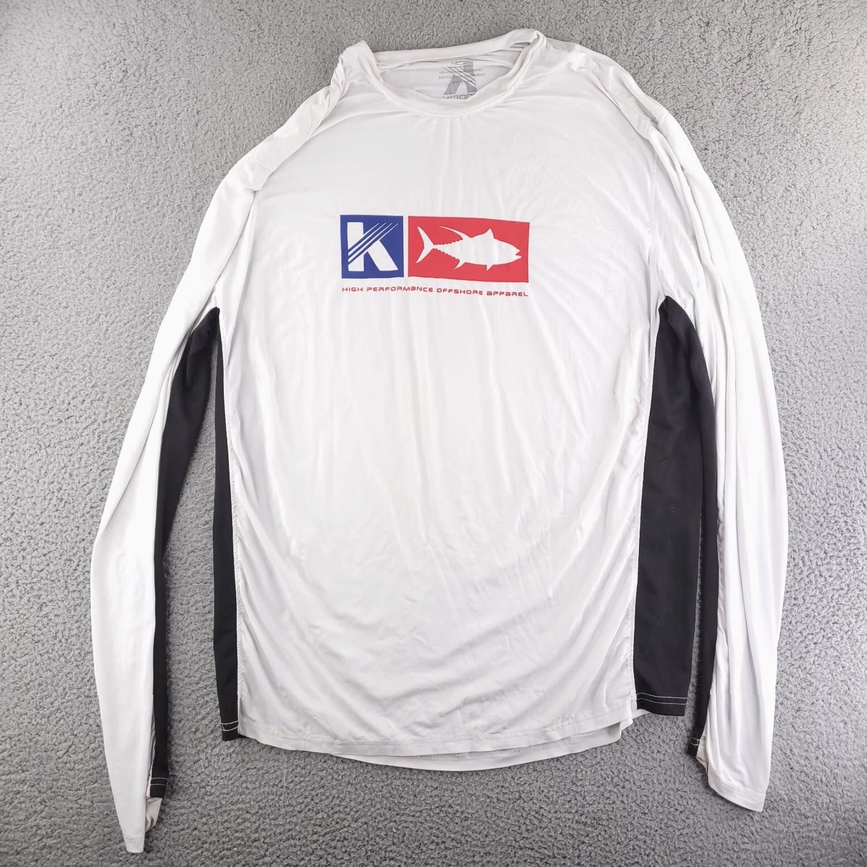 Vintage Koofin Shirt Mens 2XL White Fishing Long Sleeve Performance Gear Stretch Baggy Size US XXL / EU 58 / 5 - 2 Thumbnail