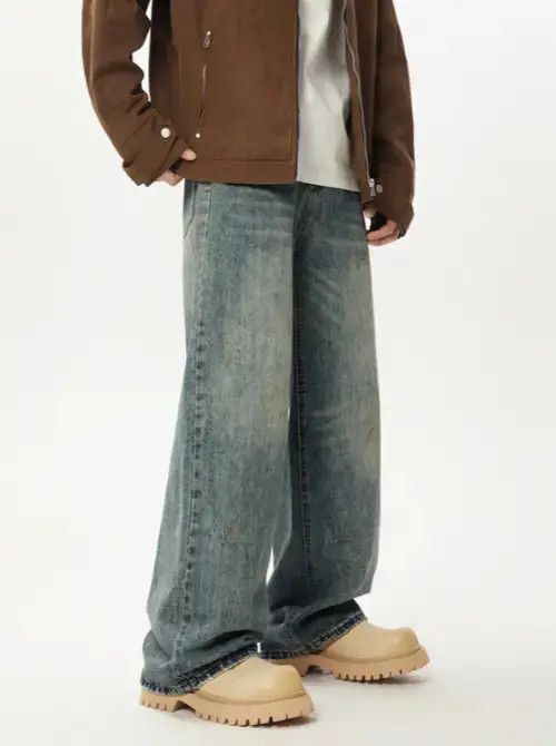 VIBE American trendy distressed street wide-leg loose men's jeans Size US 32 / EU 48 - 2 Thumbnail