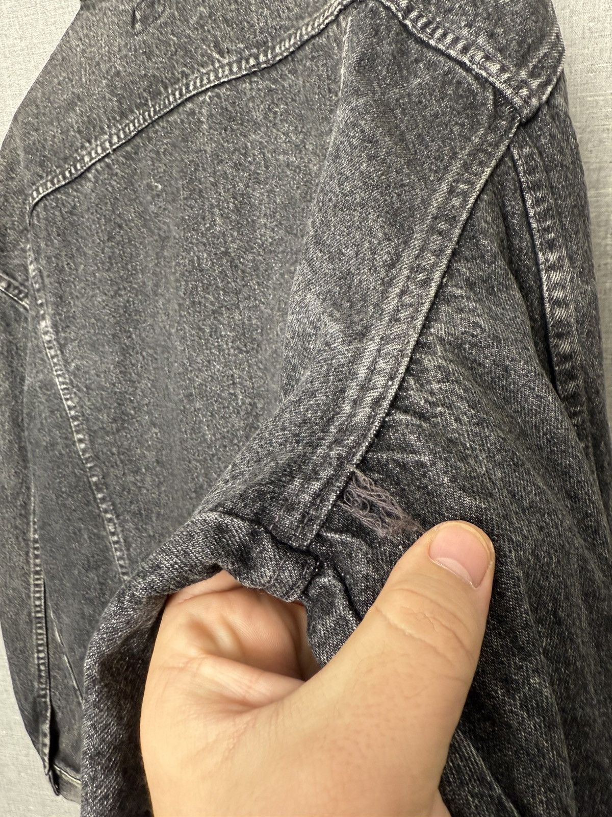 Lee Vintage 80s Lee Rider Graphite Denim Trucker Jacket Jean Size US L / EU 52-54 / 3 - 18 Thumbnail