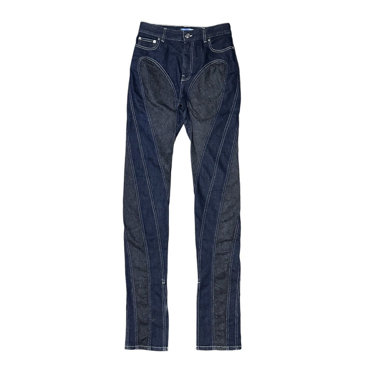 Mugler Mugler body contour denim Size 26" / US 2 / IT 38 - 1 Thumbnail