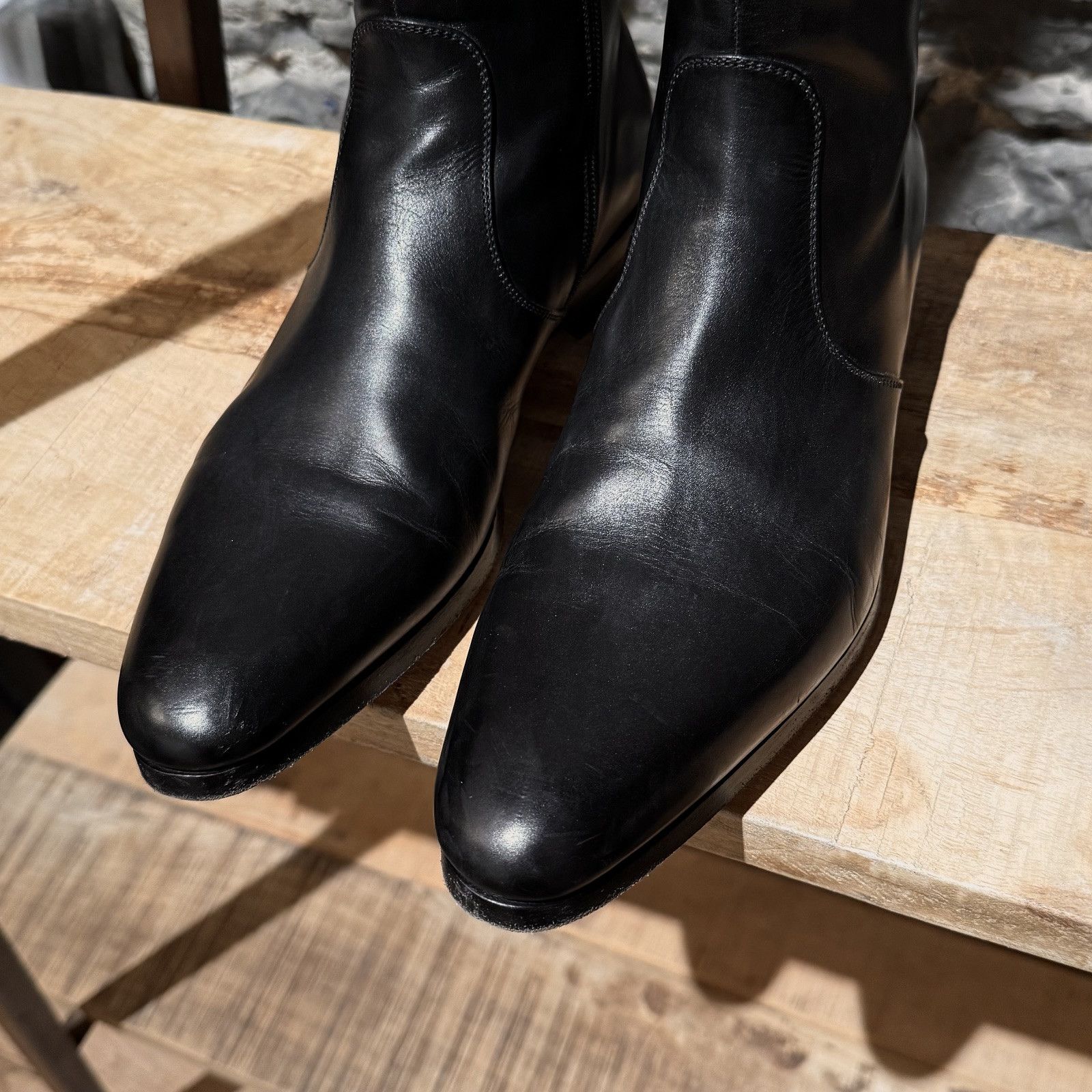 Gucci Gucci Black Leather Side Zip Chelsea Boots - 6.5 UK Size US 7.5 / EU 40-41 - 4 Thumbnail
