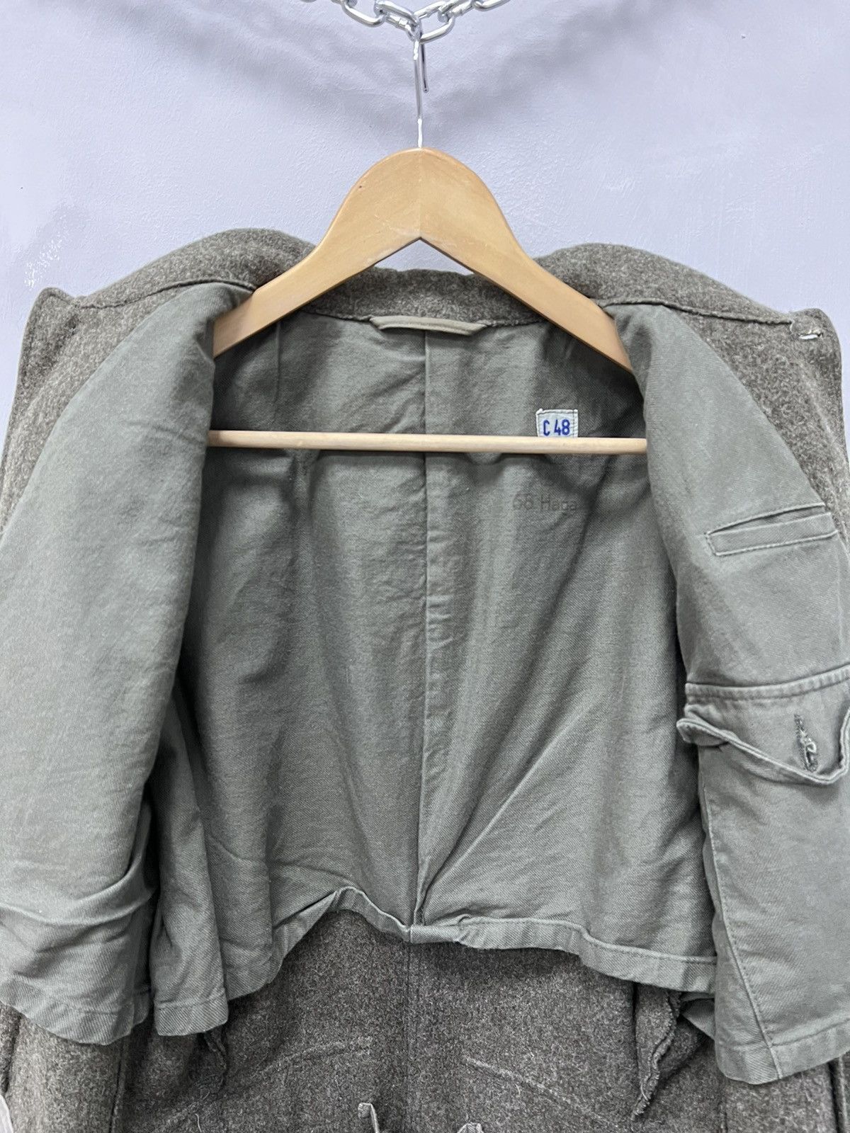 Japanese Brand × Vintage Vintage Wool Jacket Swedish Military 1955 Heavy Jacket Army Size US L / EU 52-54 / 3 - 17 Thumbnail