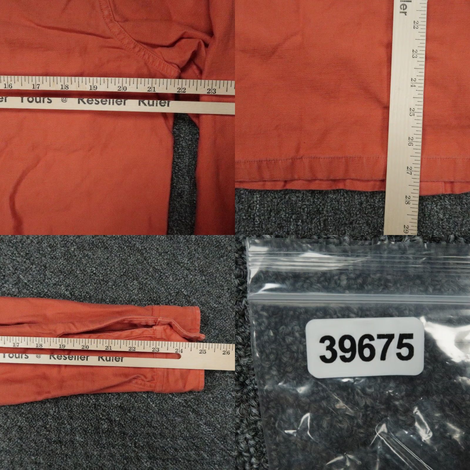 Wallace & Barnes Wallace & Barnes Shirt Mens Medium Orange Garment Dyed Seaside Twill Workshirt Size US M / EU 48-50 / 2 - 8 Thumbnail