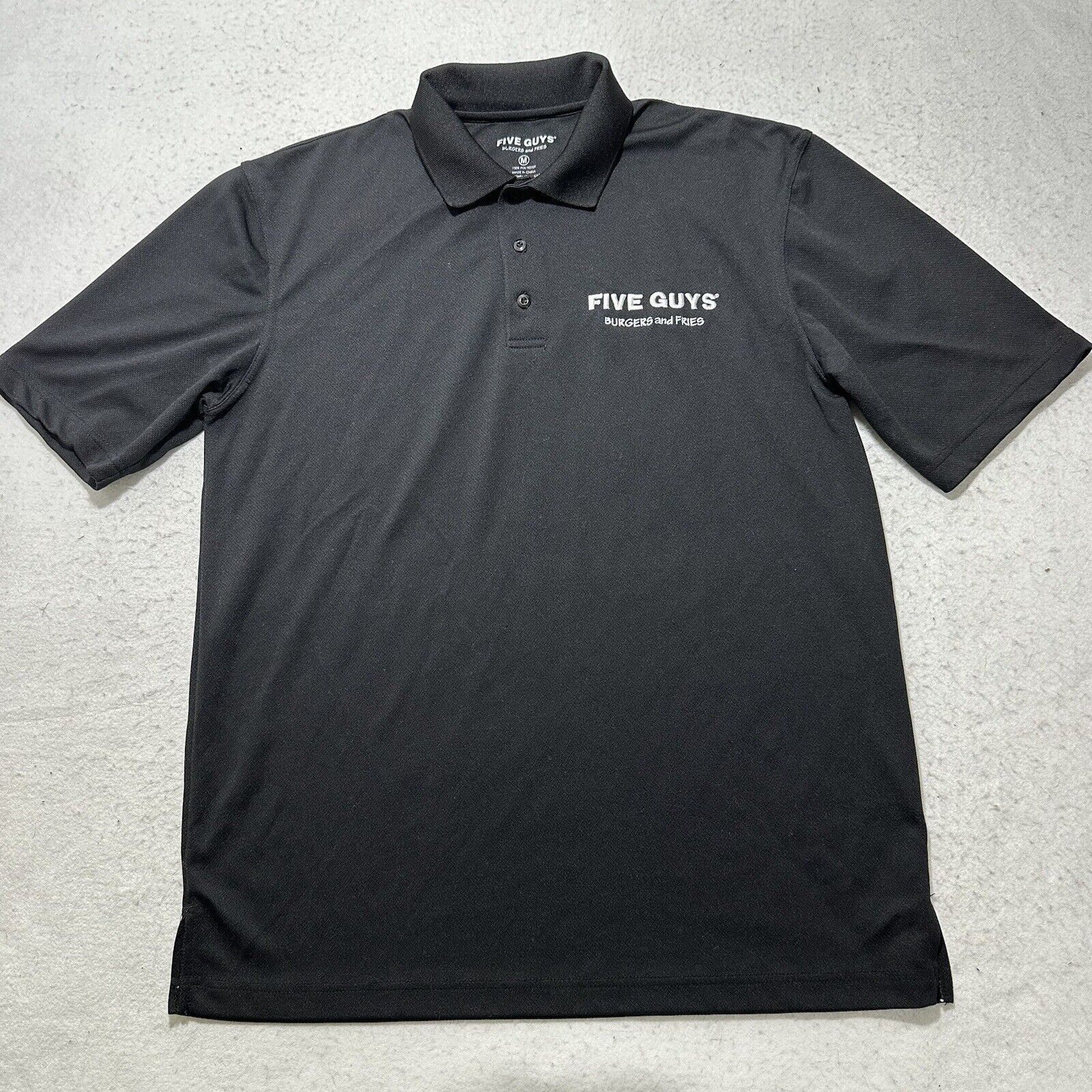 Other Five Guys Burgers & Fries Medium Black Polo Shirt Employee Size US M / EU 48-50 / 2 - 1 Thumbnail