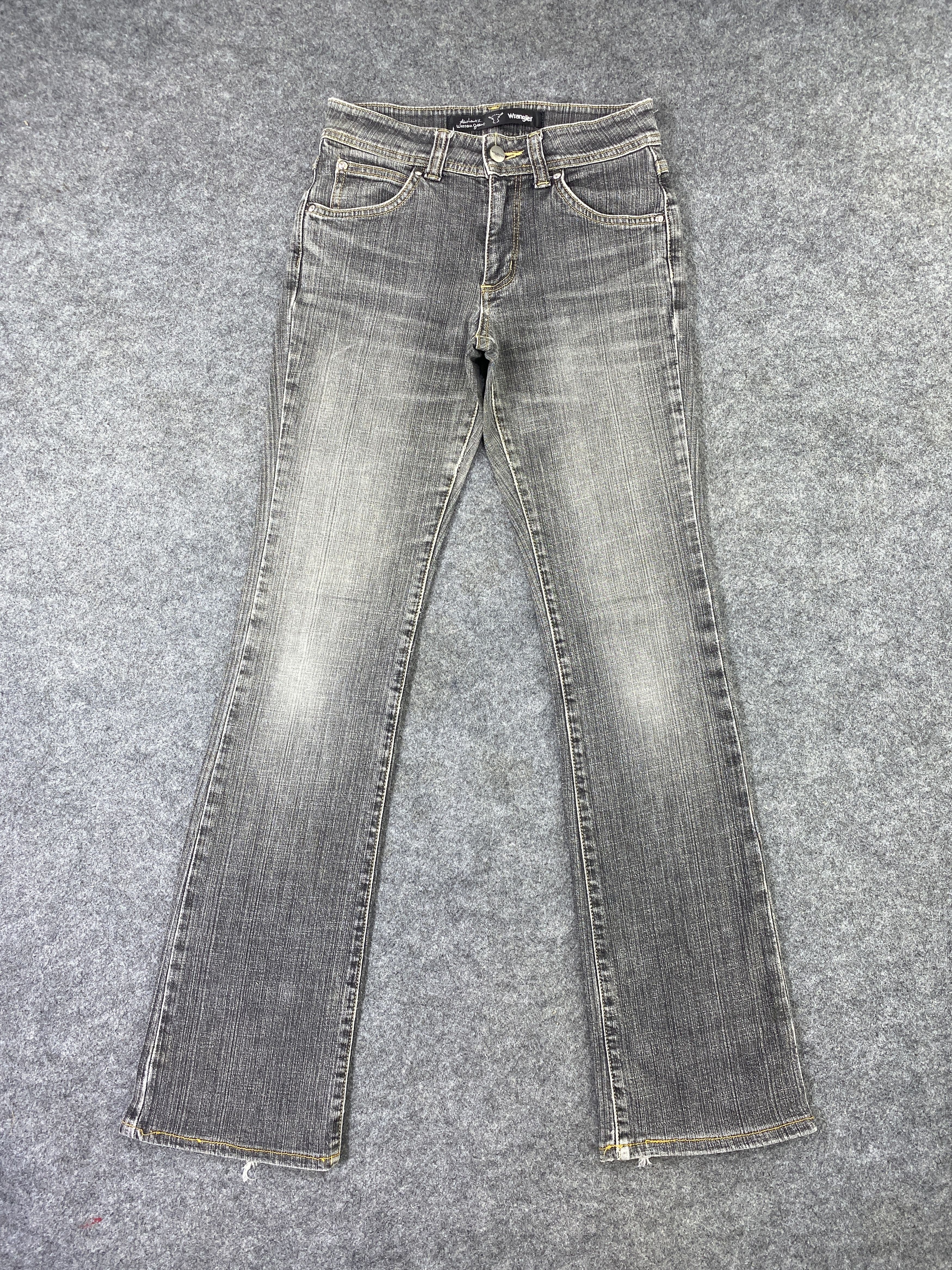 Wrangler Vintage Wrangle Grey Wash Flare Jeans - J985 Size 26" / US 2 / IT 38 - 1 Thumbnail