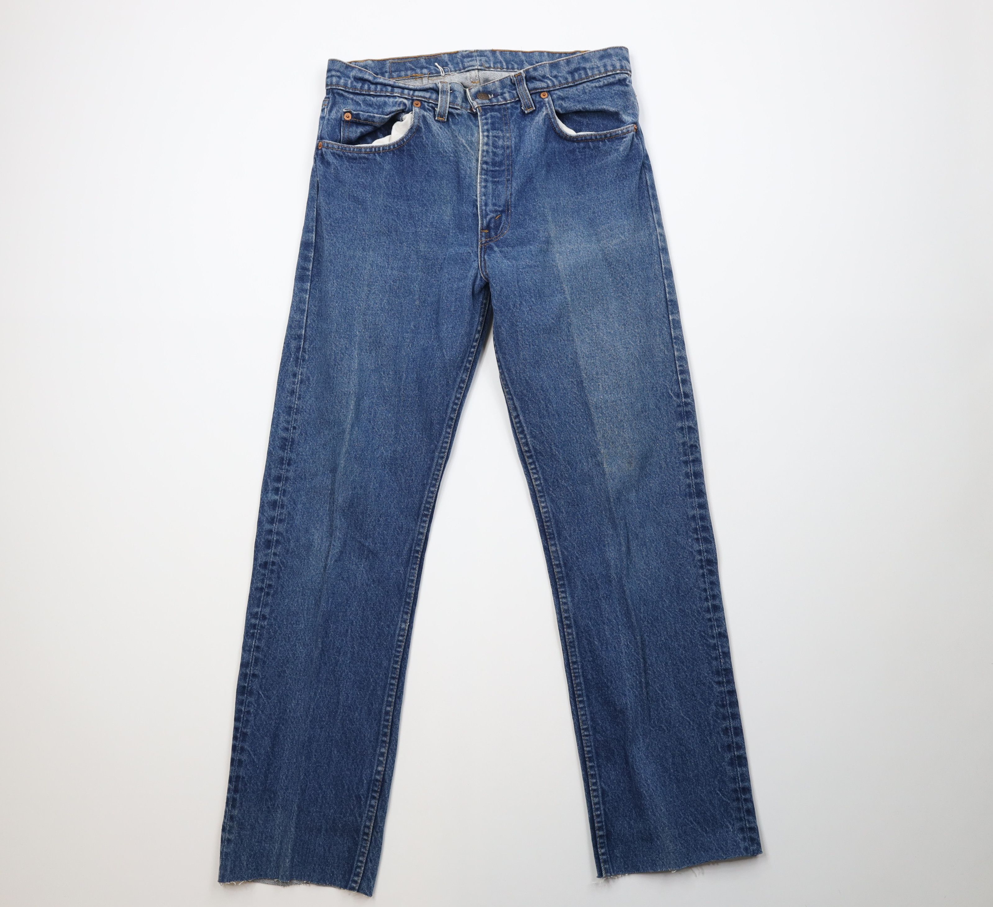 Levi's Vintage 80s Levis 505xx Regular Straight Leg Jeans Blue USA Size US 34 / EU 50 - 1 Thumbnail