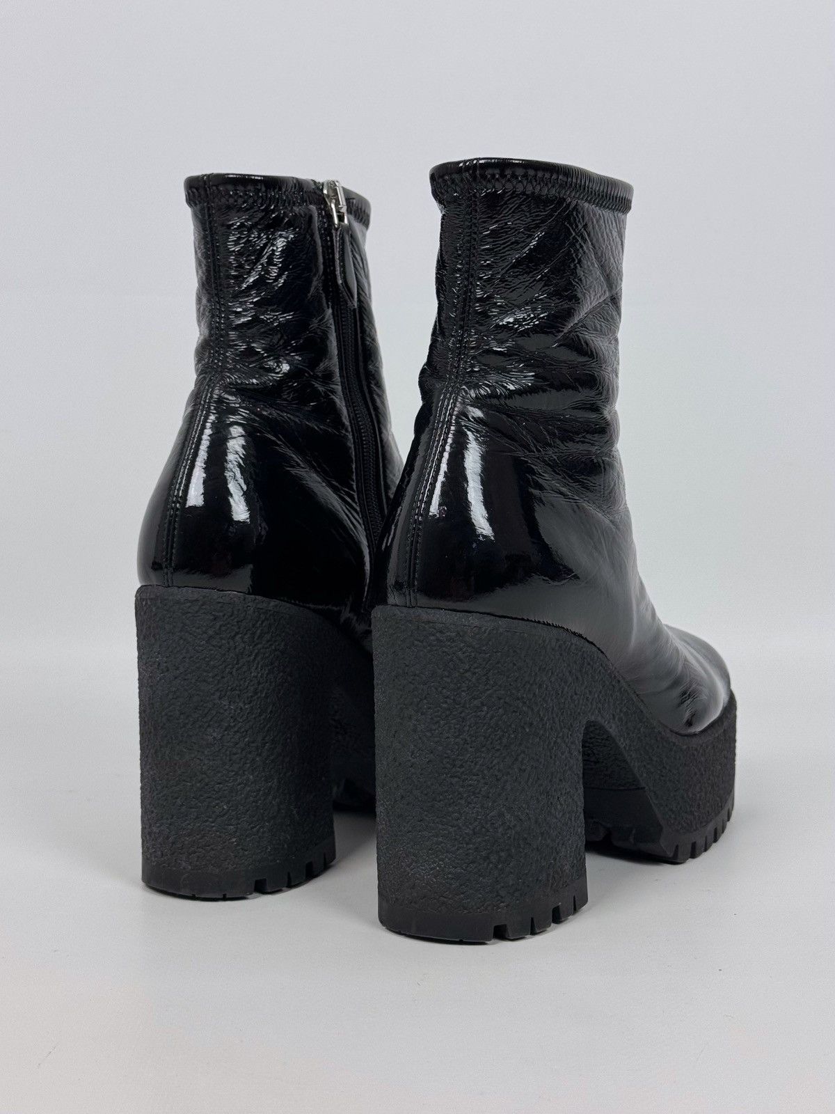 Miu Miu Miu miu by Prada Platform Stretch Chunky Ankle Black Boots Size US 6 / IT 36 - 8 Thumbnail
