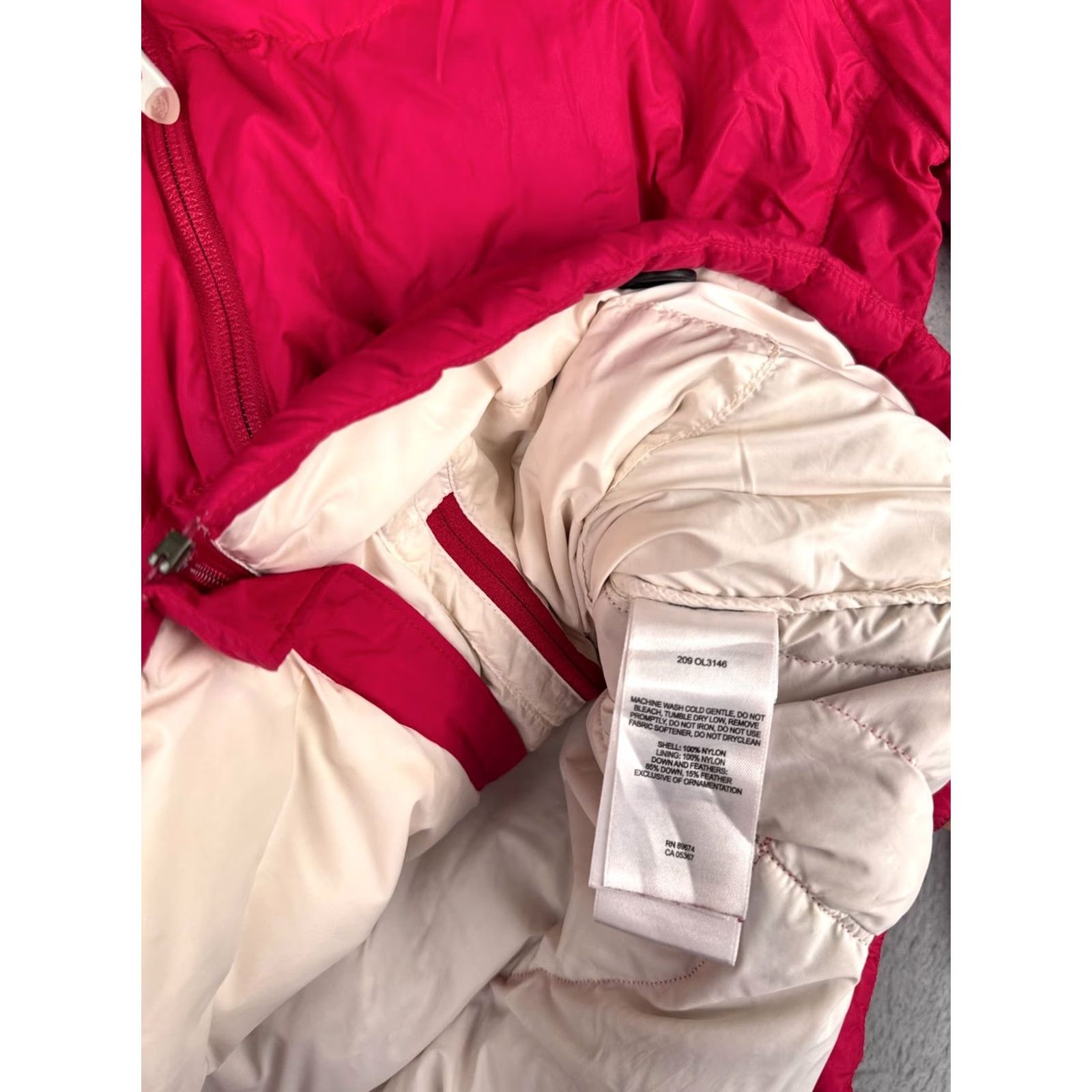 Mountain Hardwear Mountain Hardwear Jacket Womens Large Pink Puffer Down Insulation Nylon Shell Hooded Full Zip Medium-Length Sleeve Size L / US 10 / IT 46 - 7 Thumbnail