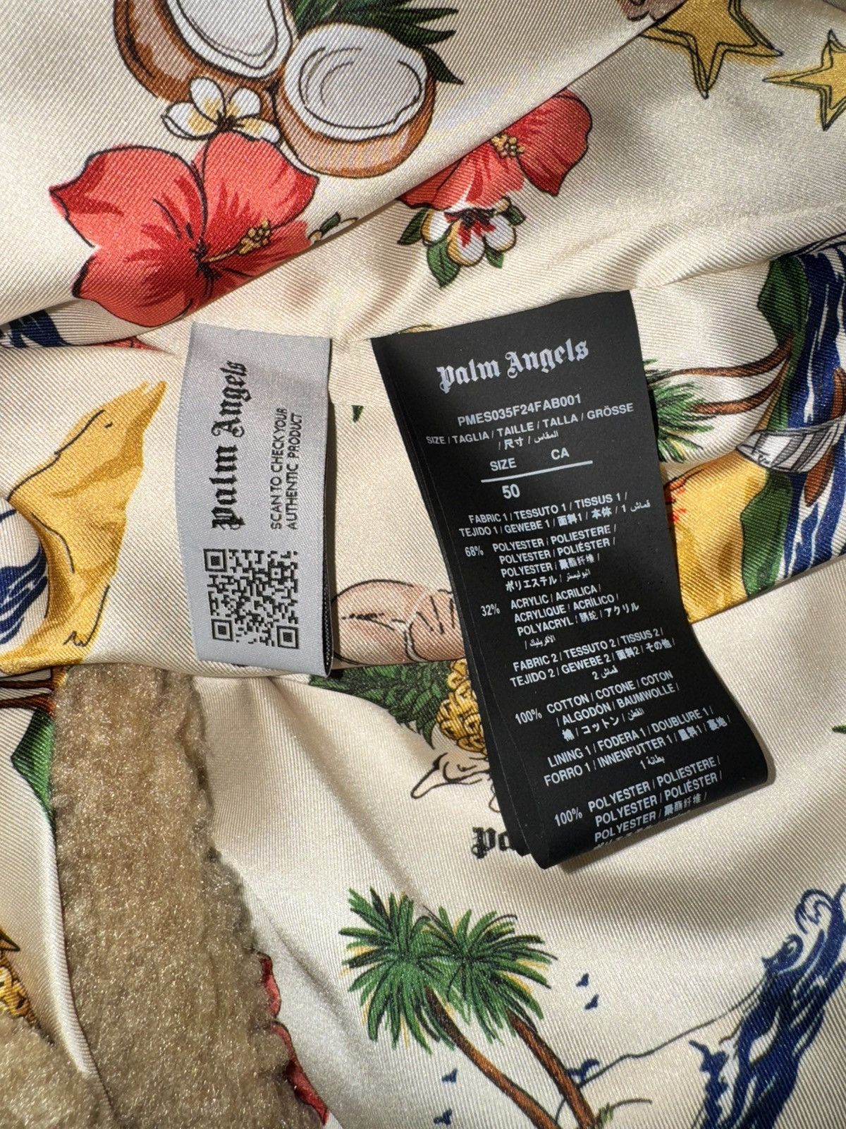 Palm Angels Palm Angels Camel Bear In Mind Overshirt. Size L . 50 Size US M / EU 48-50 / 2 - 11 Thumbnail