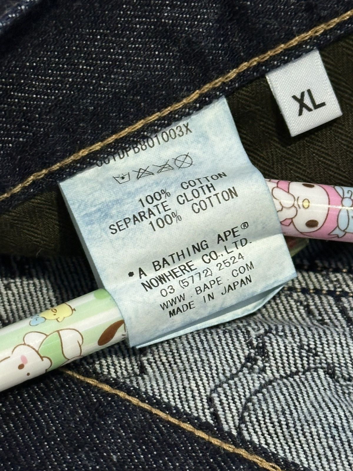 Bape BAPE Outline Camo Denim Jeans Size US 35 - 9 Thumbnail