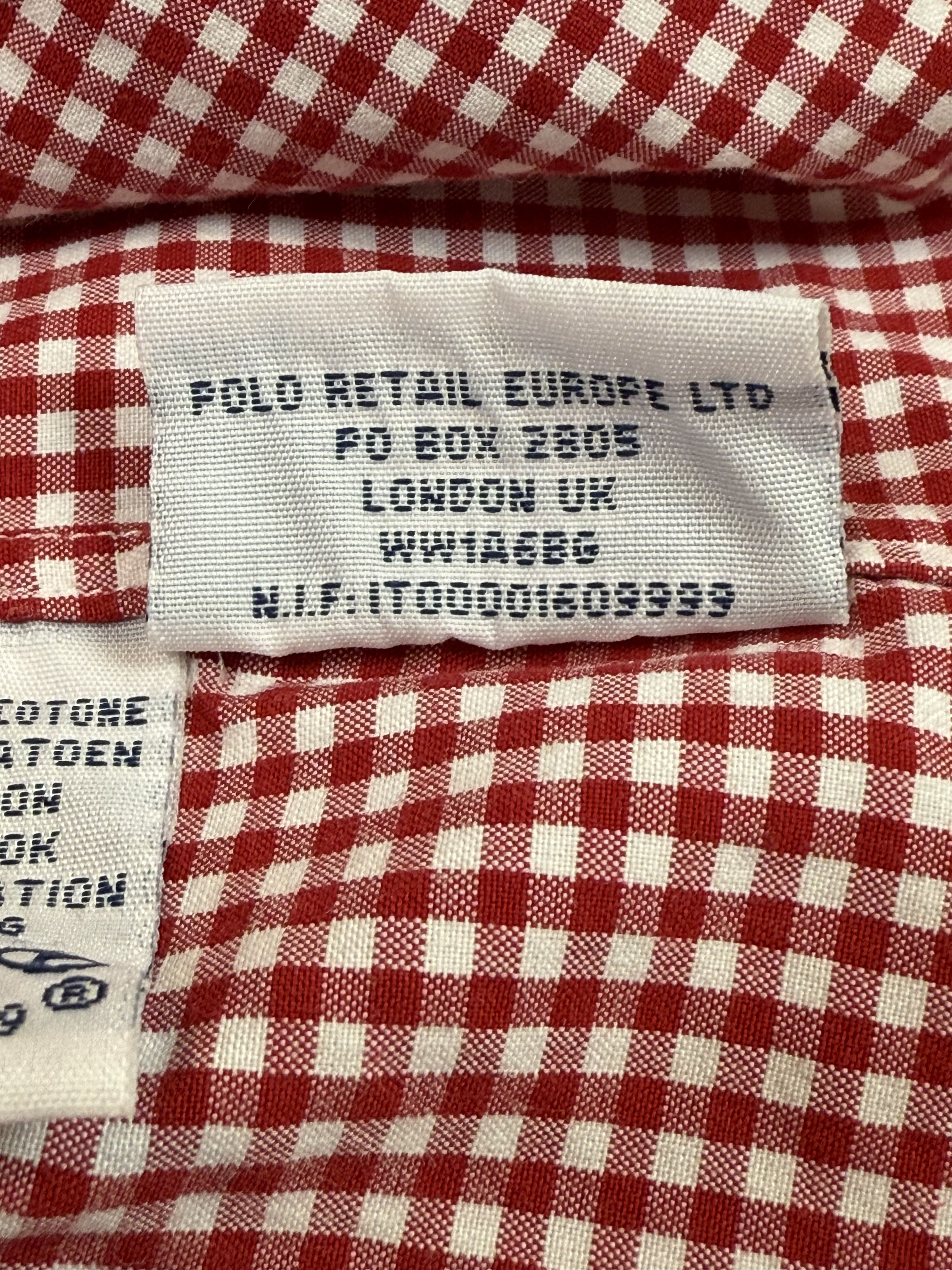 Polo Ralph Lauren Vintage Polo Ralph Lauren Shirt White/Red Size US L / EU 52-54 / 3 - 8 Thumbnail