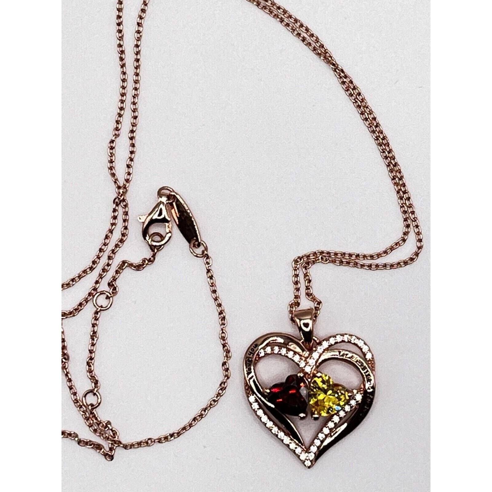 The Unbranded Brand .925 Sterling Ruby & Citrine Mother W Rose Gold Plating Size ONE SIZE - 1 Thumbnail