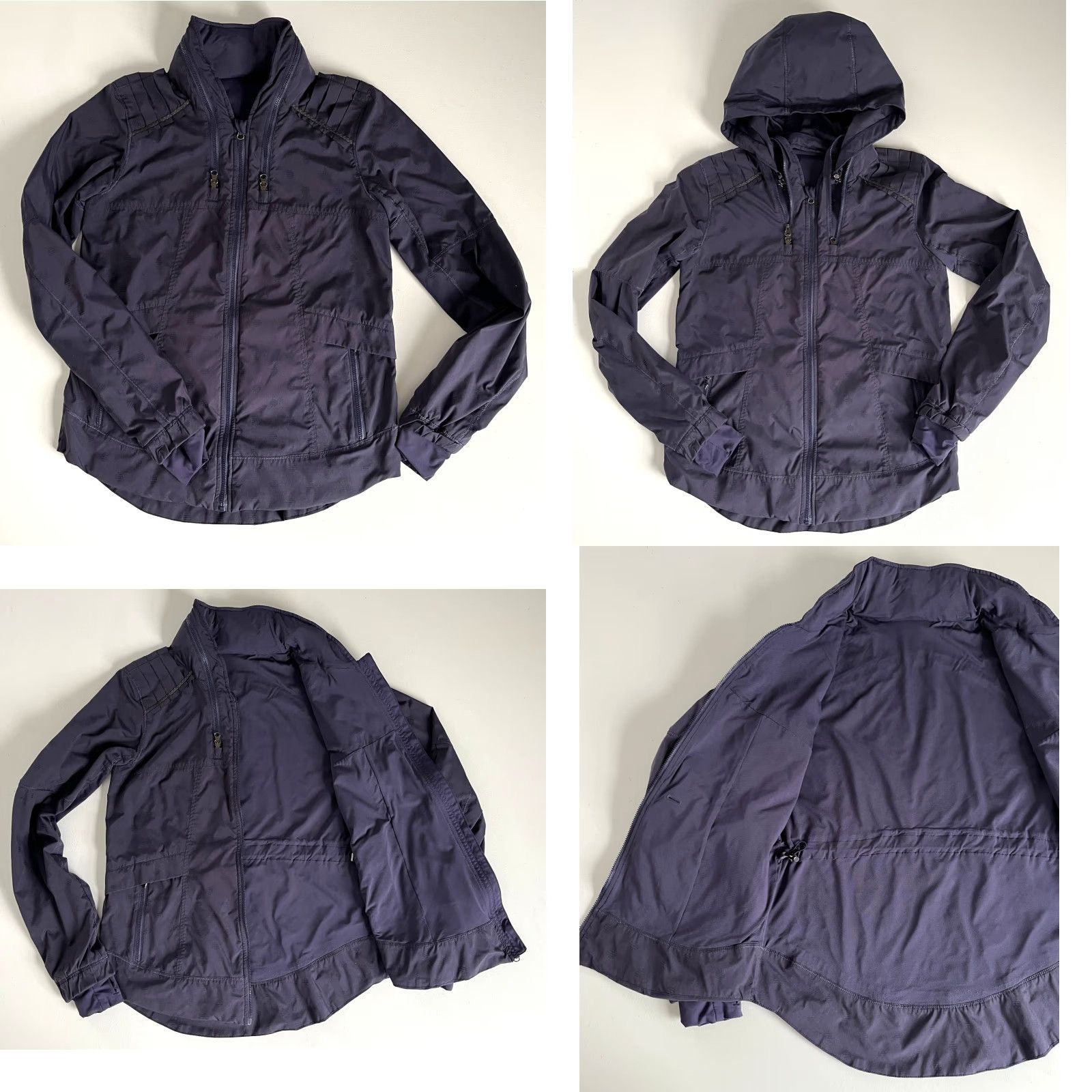 Lululemon Lululemon Women's Spring Forward Jacket Cadet Blue Stripe Dot Sz 6 Windbreaker Size M / US 6-8 / IT 42-44 - 8 Thumbnail
