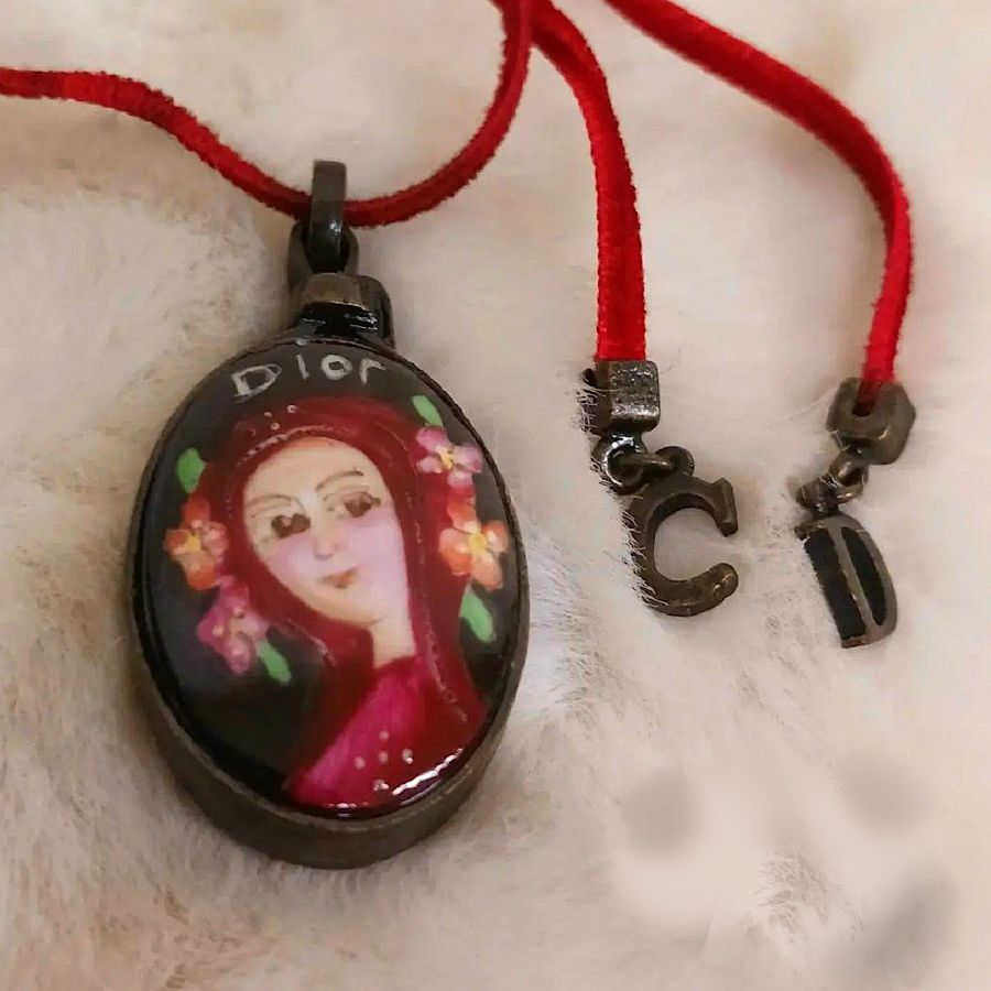 Dior Authentic Dior Rare Galliano Enamel Woman Leather Necklace Size ONE SIZE - 1 Thumbnail