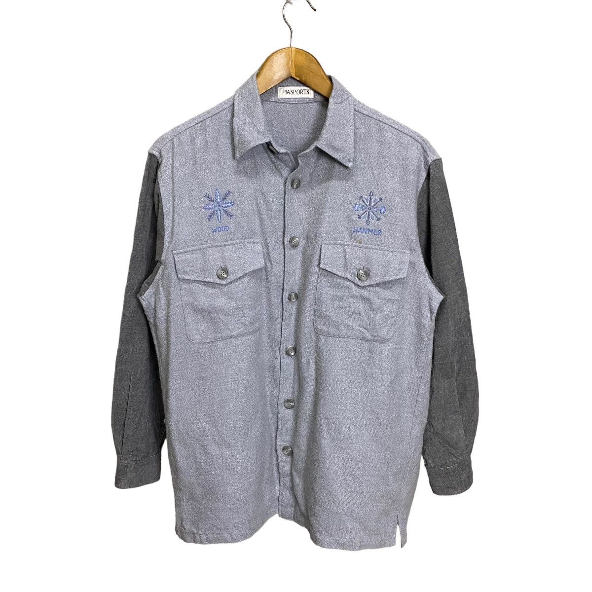 image of Sports Specialties x Vintage Pia Sport Workshirt Embroidery Logo in Grey, Men's (Size Medium)
