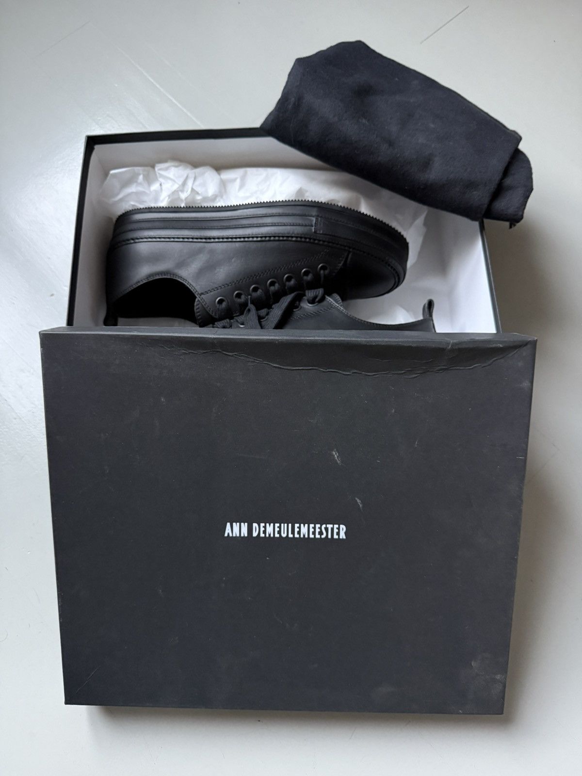 Ann Demeulemeester SHOES VITELLO OLIO NERO Size US 8 / EU 41 - 7 Thumbnail