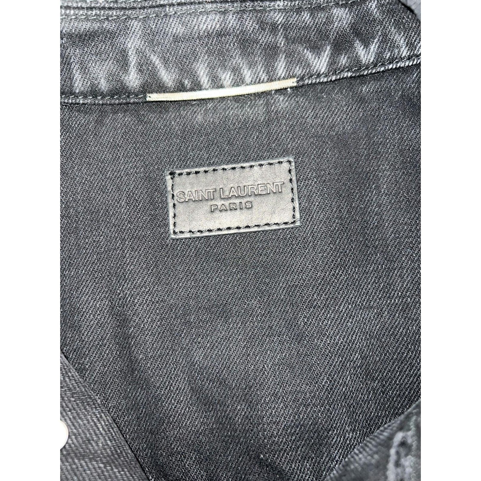 Saint Laurent Paris Saint Laurent Distressed Denim Waistcoat Size US M / EU 48-50 / 2 - 5 Thumbnail