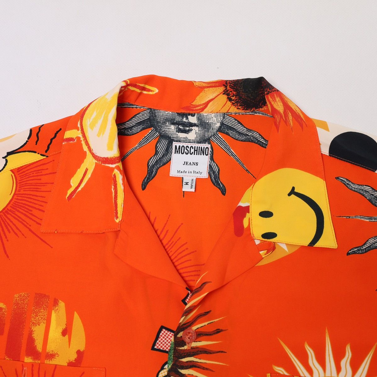 Moschino Moschino Jeans Vintage Short Sleeve Shirt Printed Orange Sun Size US M / EU 48-50 / 2 - 7 Thumbnail