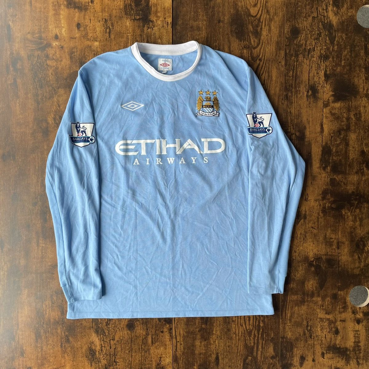Umbro Manchester City 09/10 Umbro home soccer jersey - Adebayor 25 Size US L / EU 52-54 / 3 - 2 Thumbnail